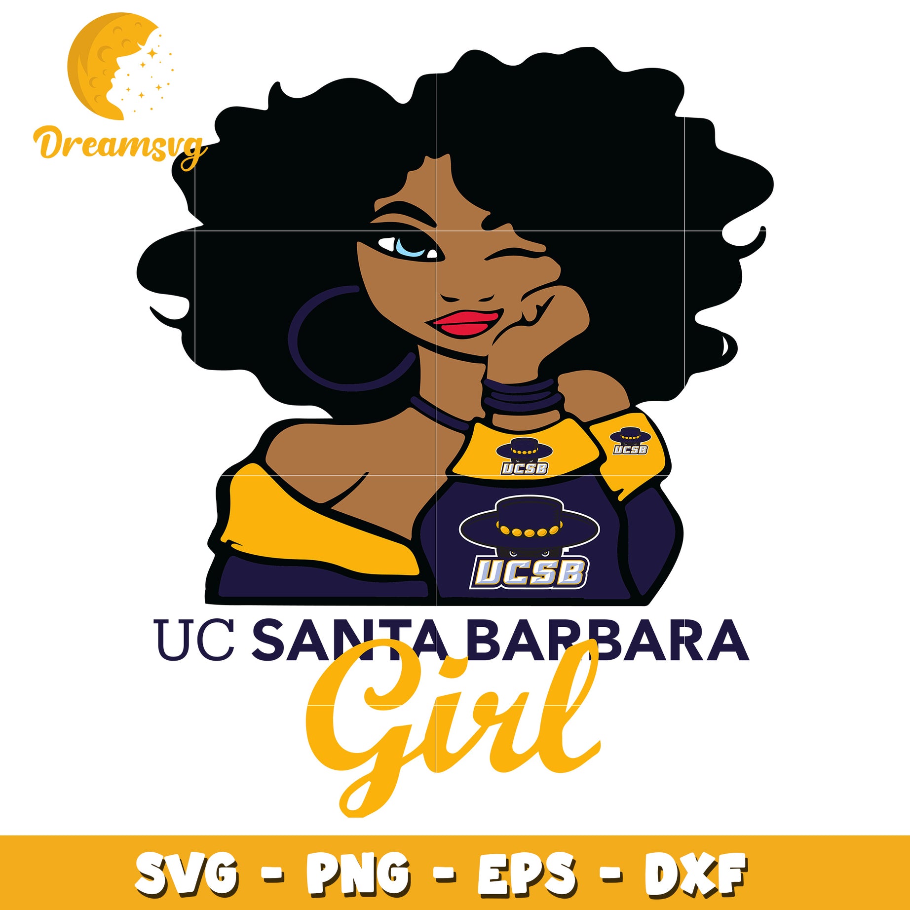 UCSB Girl SVG PNG EPS DXF Cut File