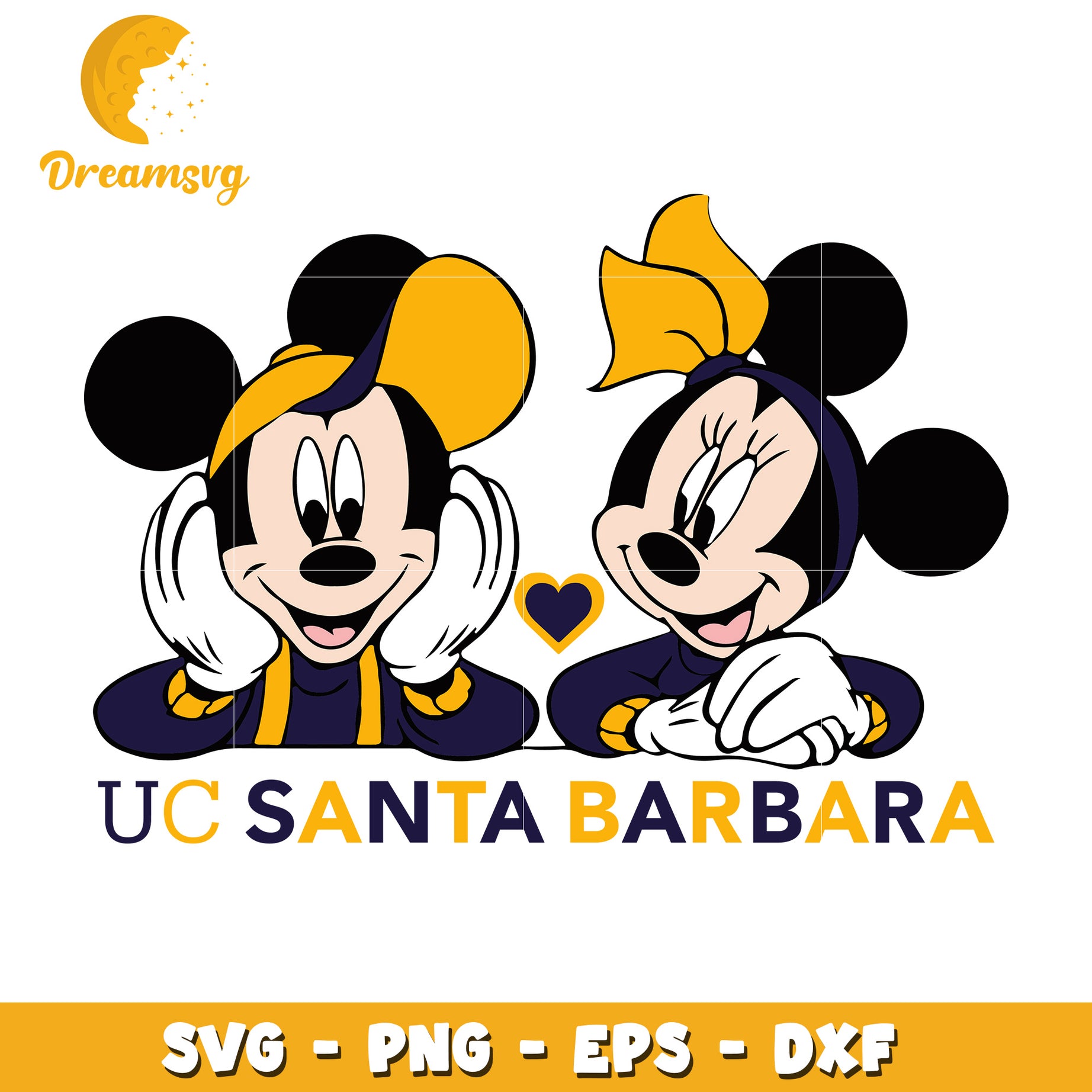 UCSB Mickey Minnie SVG PNG EPS DXF