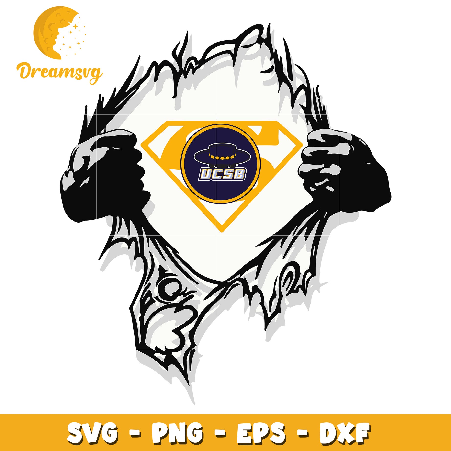 UCSB Superhero Logo SVG Design for Creative Projects