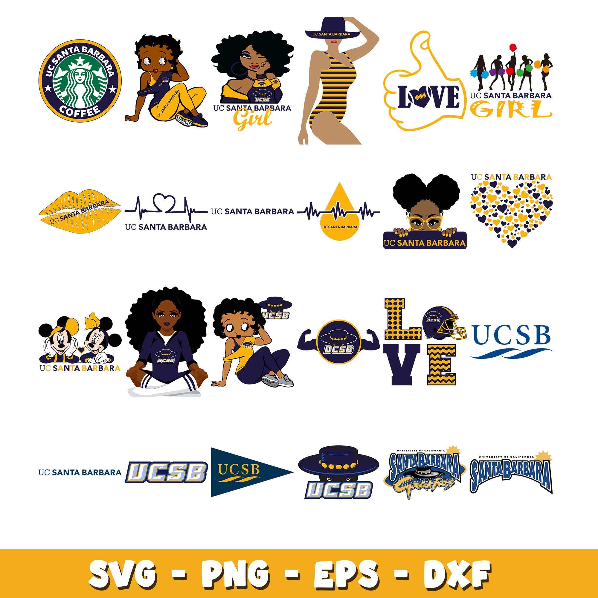 uc santa barbara gauchos girl Bundle svg, uc santa barbara gauchos log ...