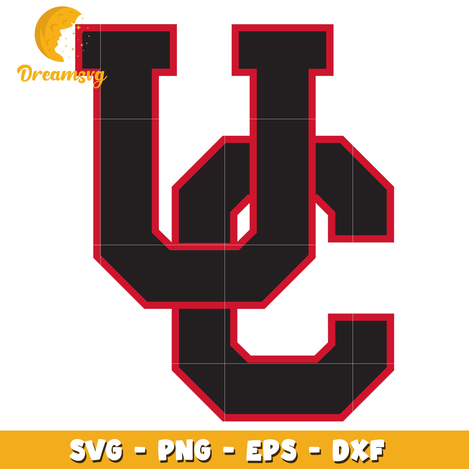 UC Varsity Letters SVG PNG EPS DXF