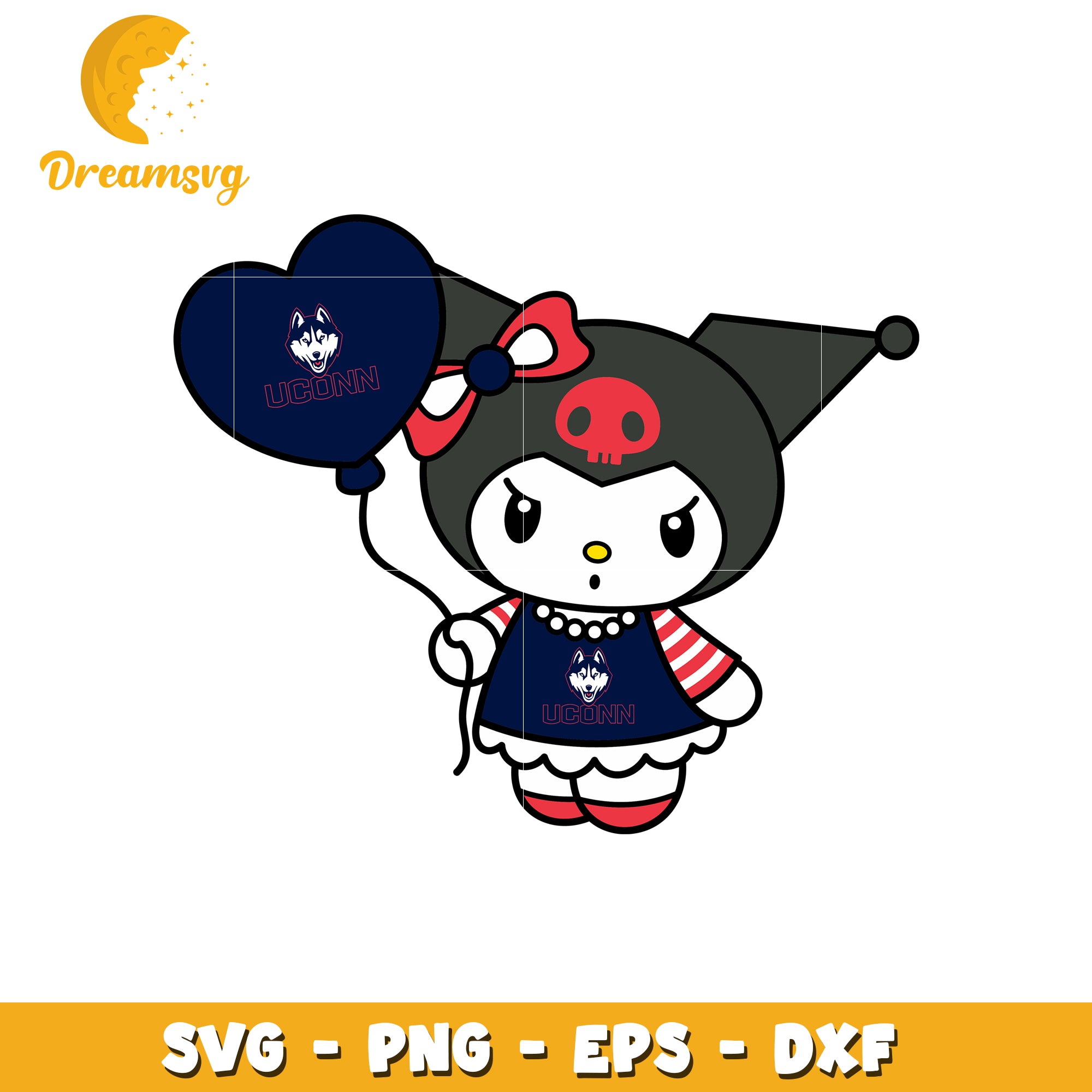UConn Kuromi SVG Design