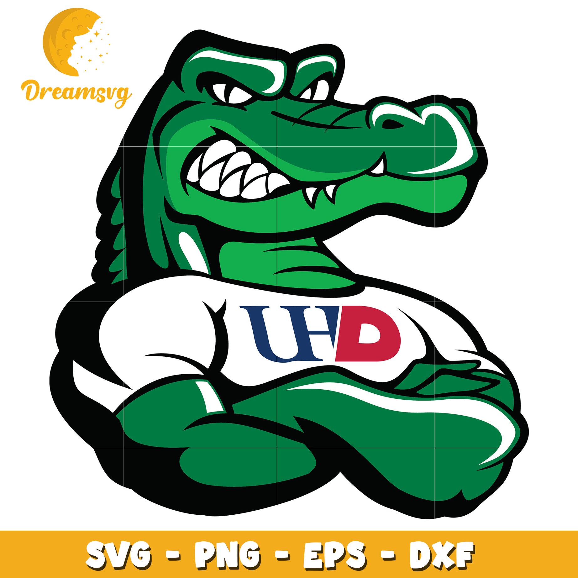 UHD Alligator Mascot SVG PNG EPS DXF