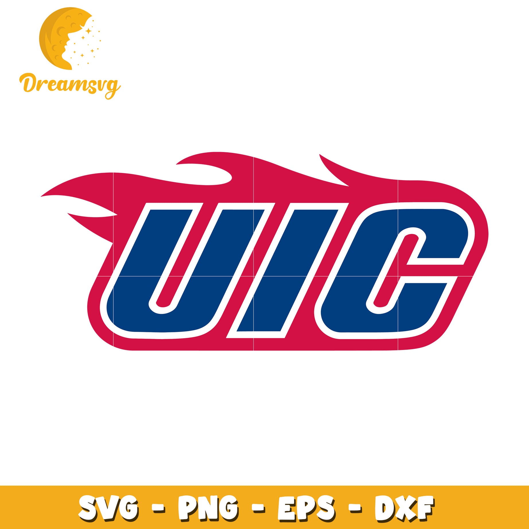 UIC Flames Logo SVG PNG EPS DXF