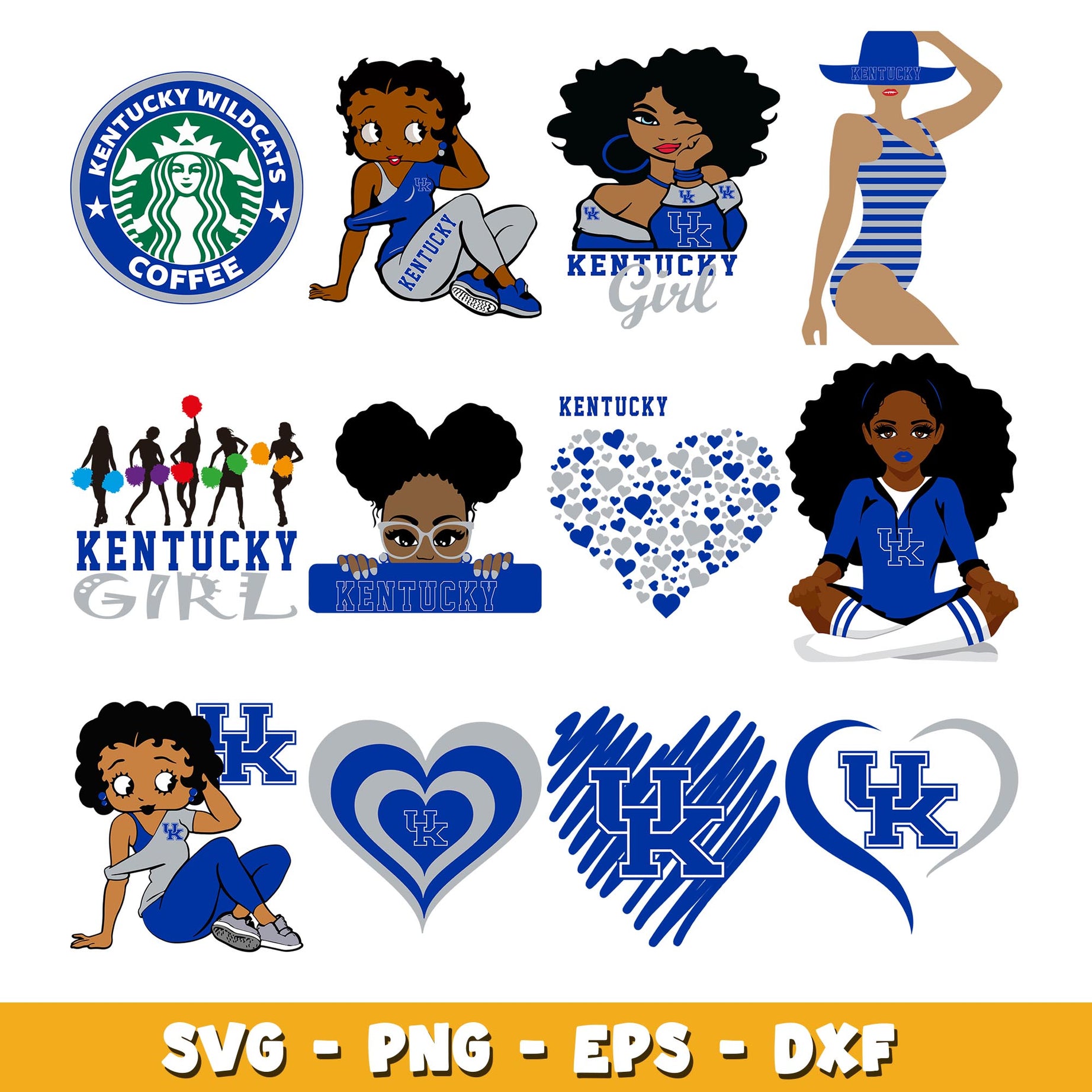 Kentucky wildcats girl Bundle svg, kentucky wildcats logo svg, ncaa svg 