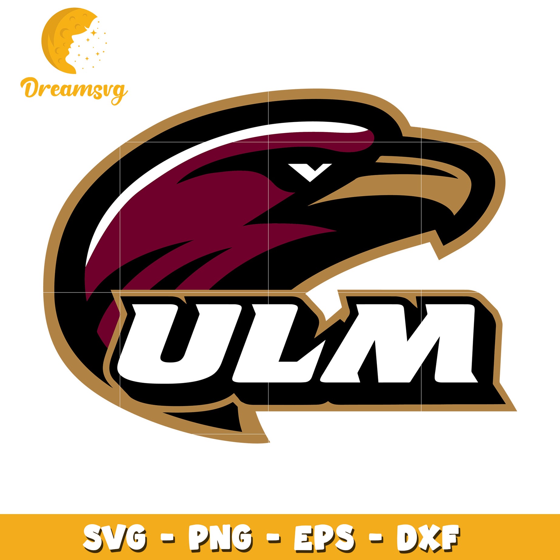 ULM Warhawks SVG PNG EPS DXF Cut File