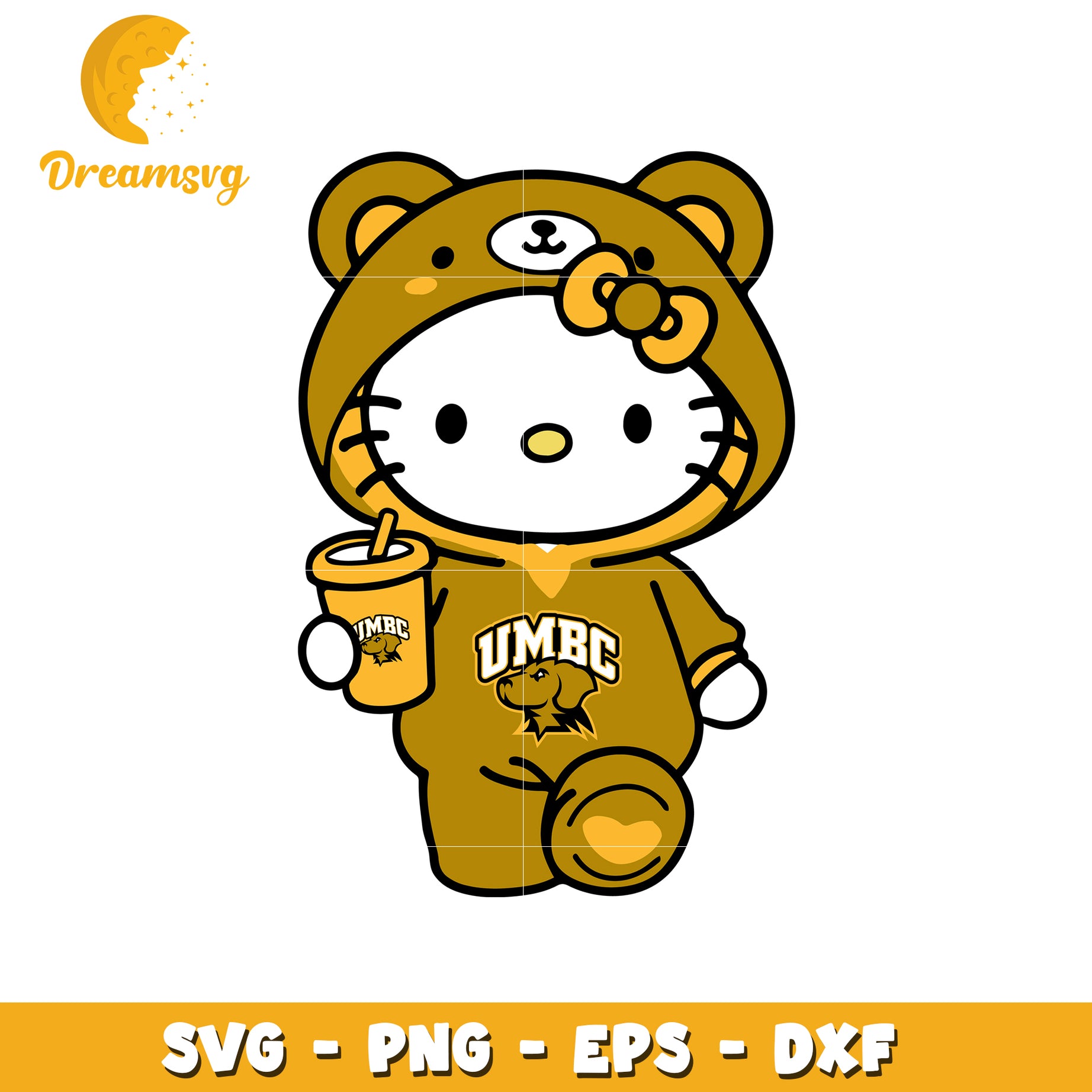 UMBC Cheerful Hello Kitty SVG Design for Crafts