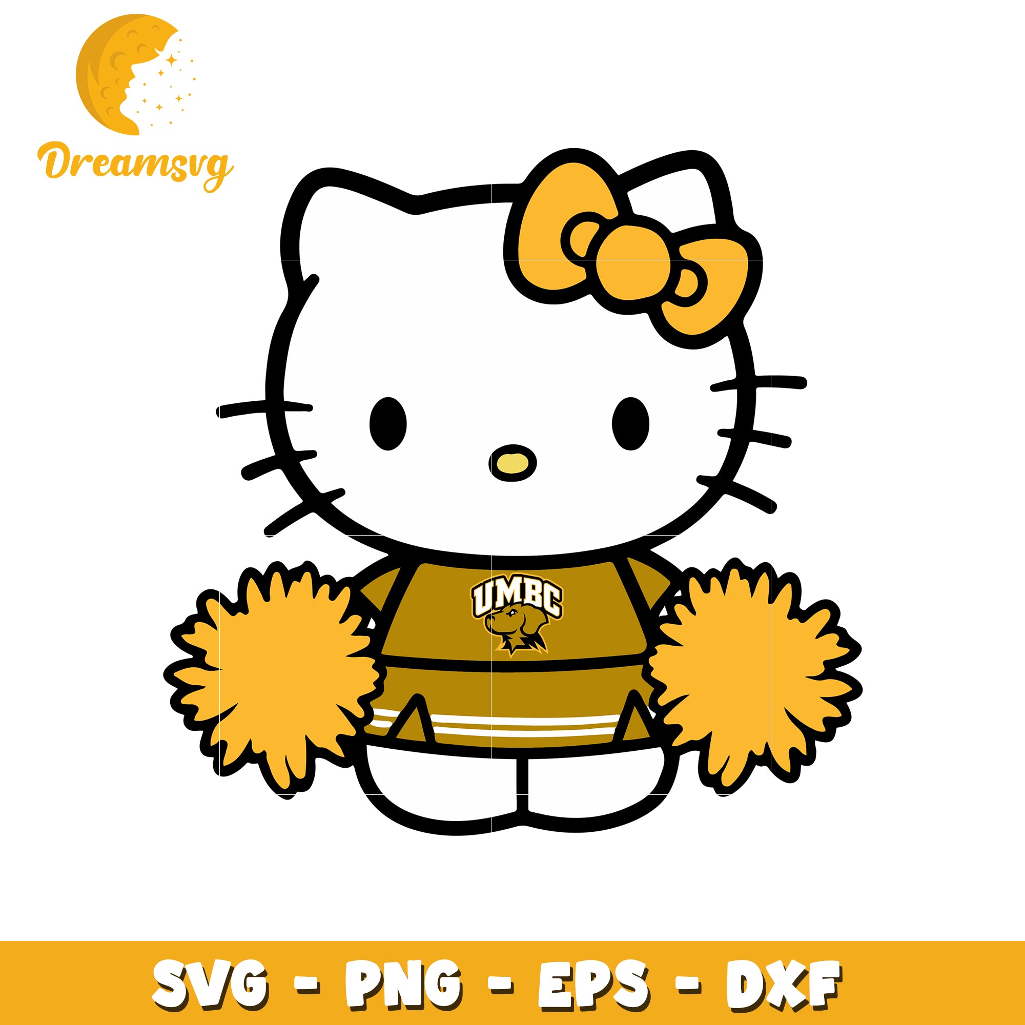 UMBC Hello Kitty Cheerleader SVG
