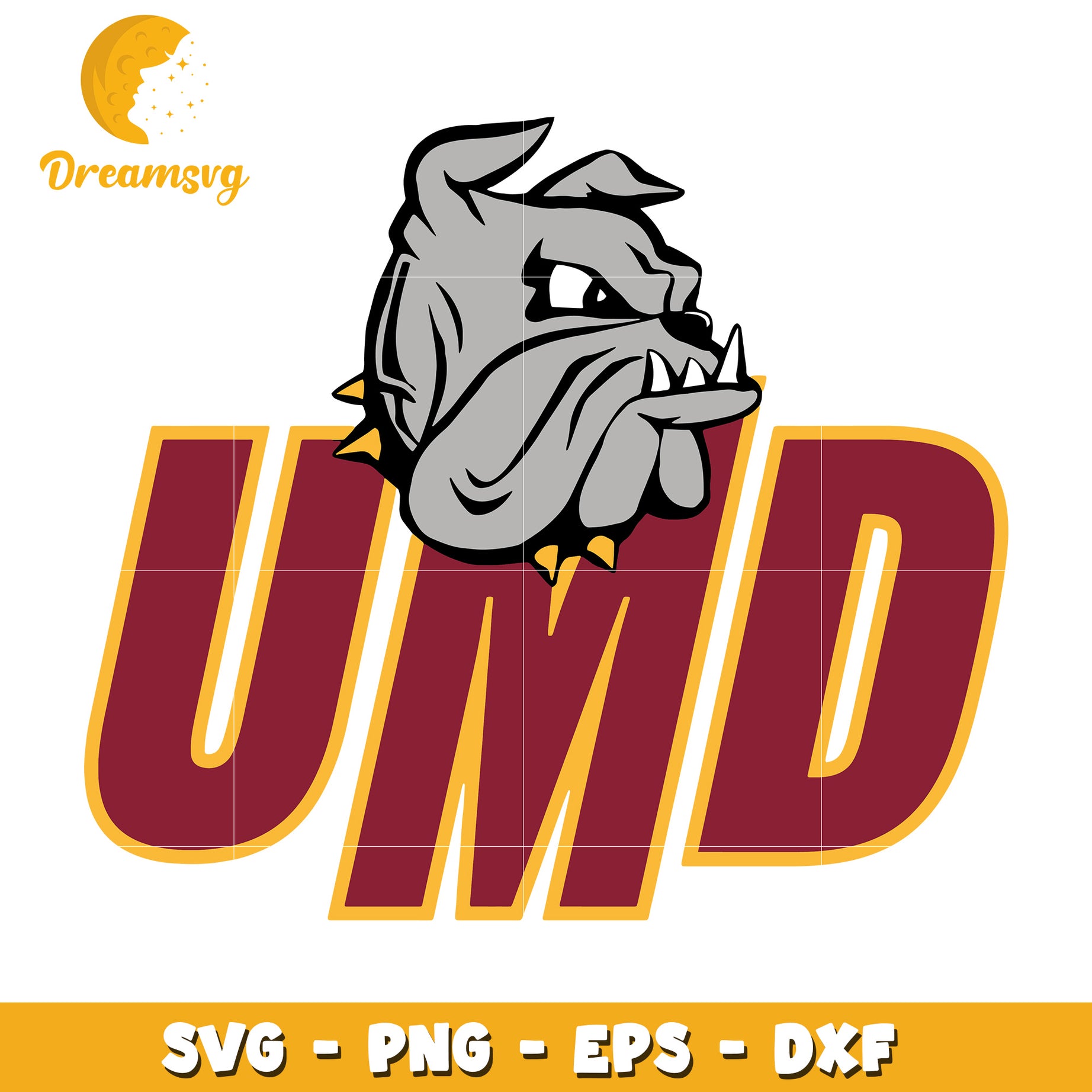 UMD Bulldog Logo SVG for Crafting and Design Projects