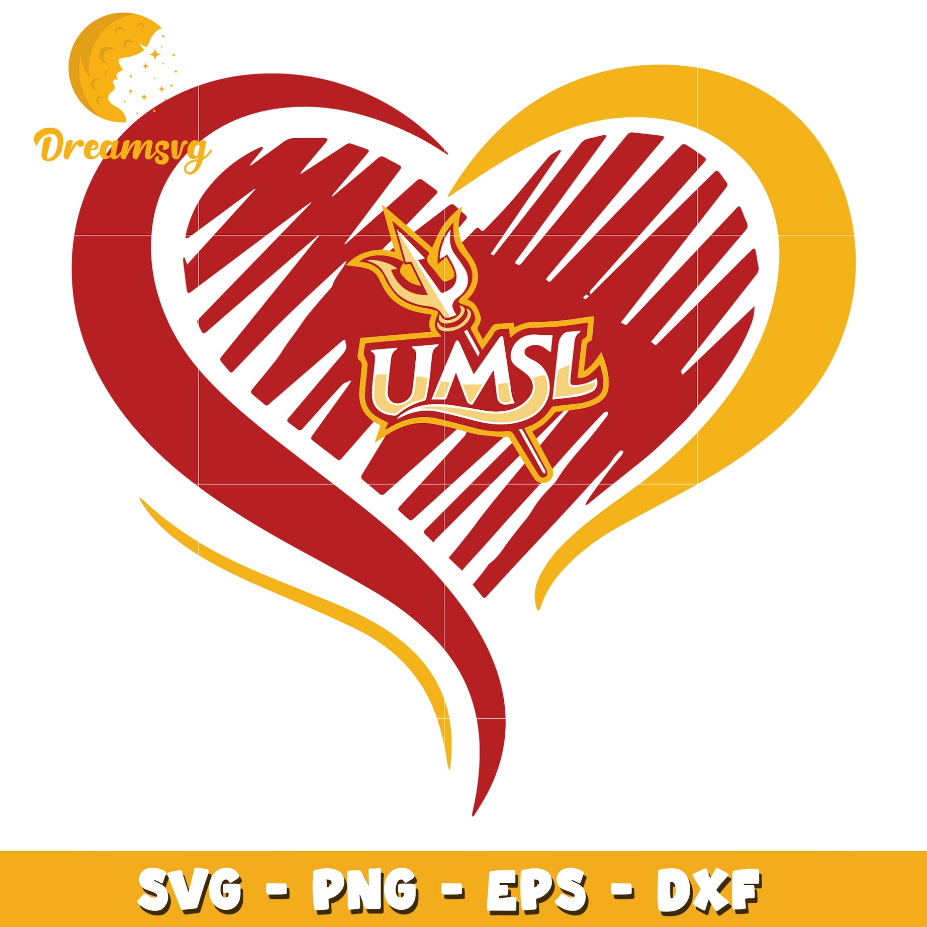 UMSL Heart SVG PNG EPS DXF Cut File