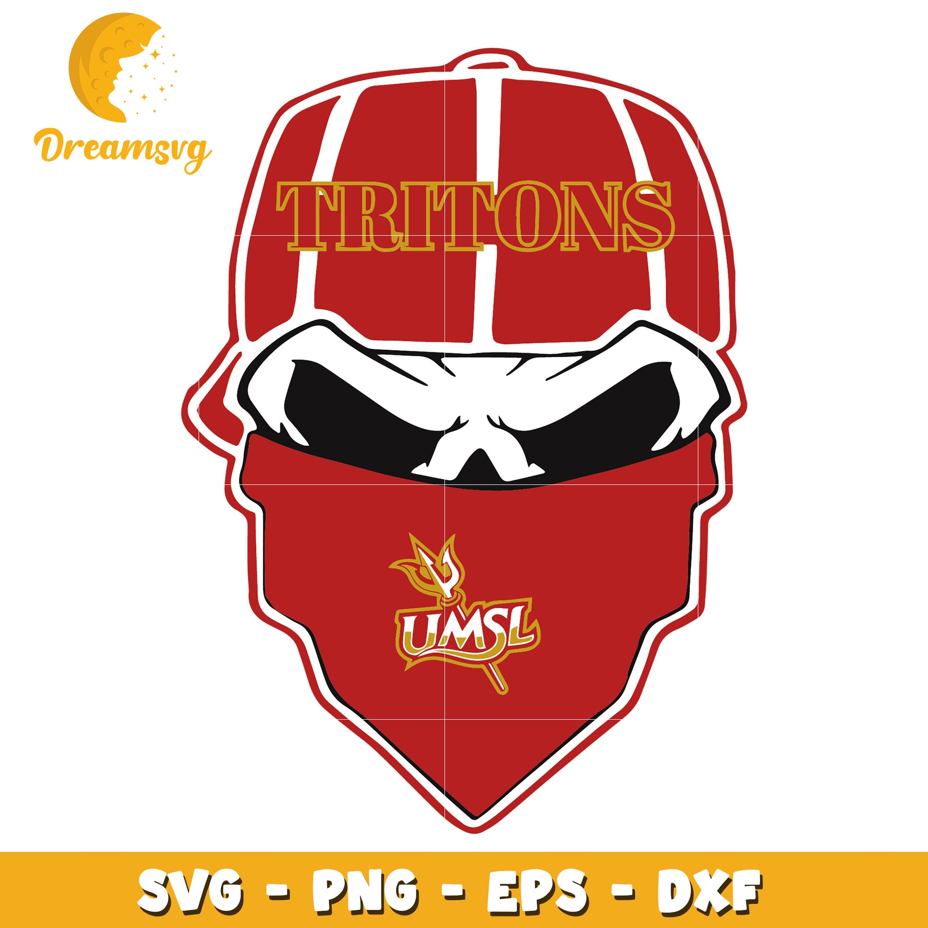 UMSL Tritons Skull SVG PNG EPS DXF