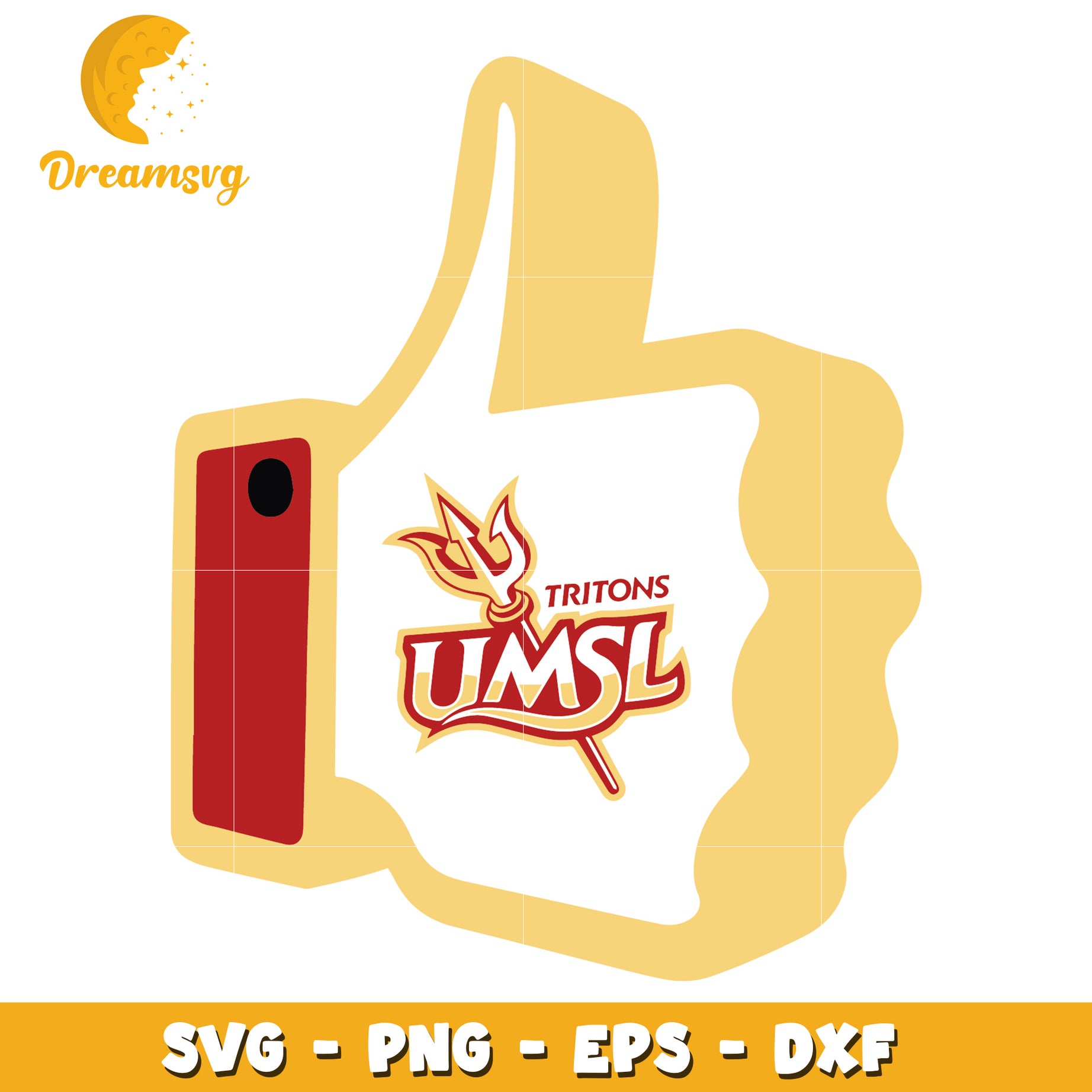 UMSL Tritons Thumbs Up SVG PNG EPS DXF