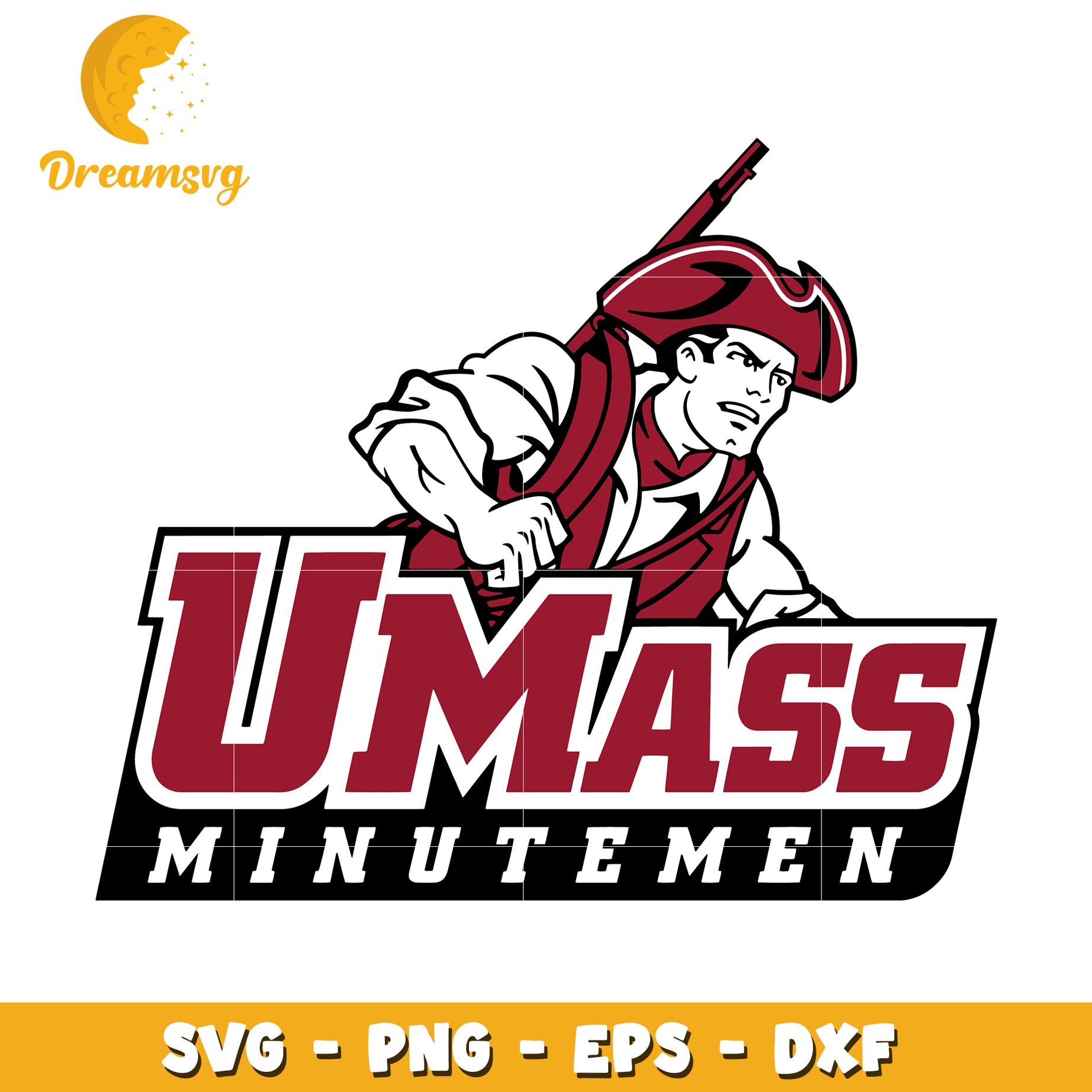 UMass Minutemen Logo SVG File Design for Digital Use and Printing