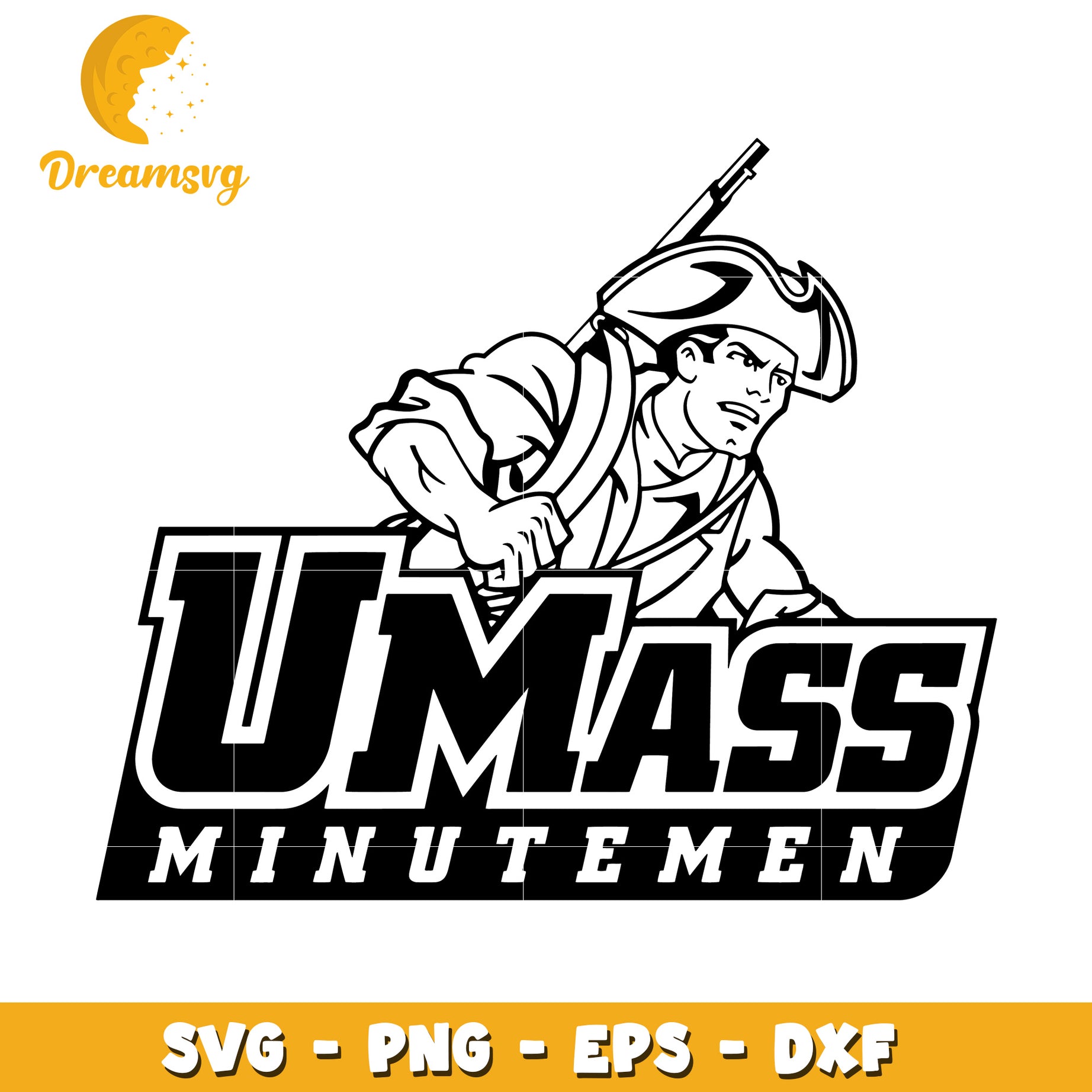 UMass Minutemen SVG Cut File