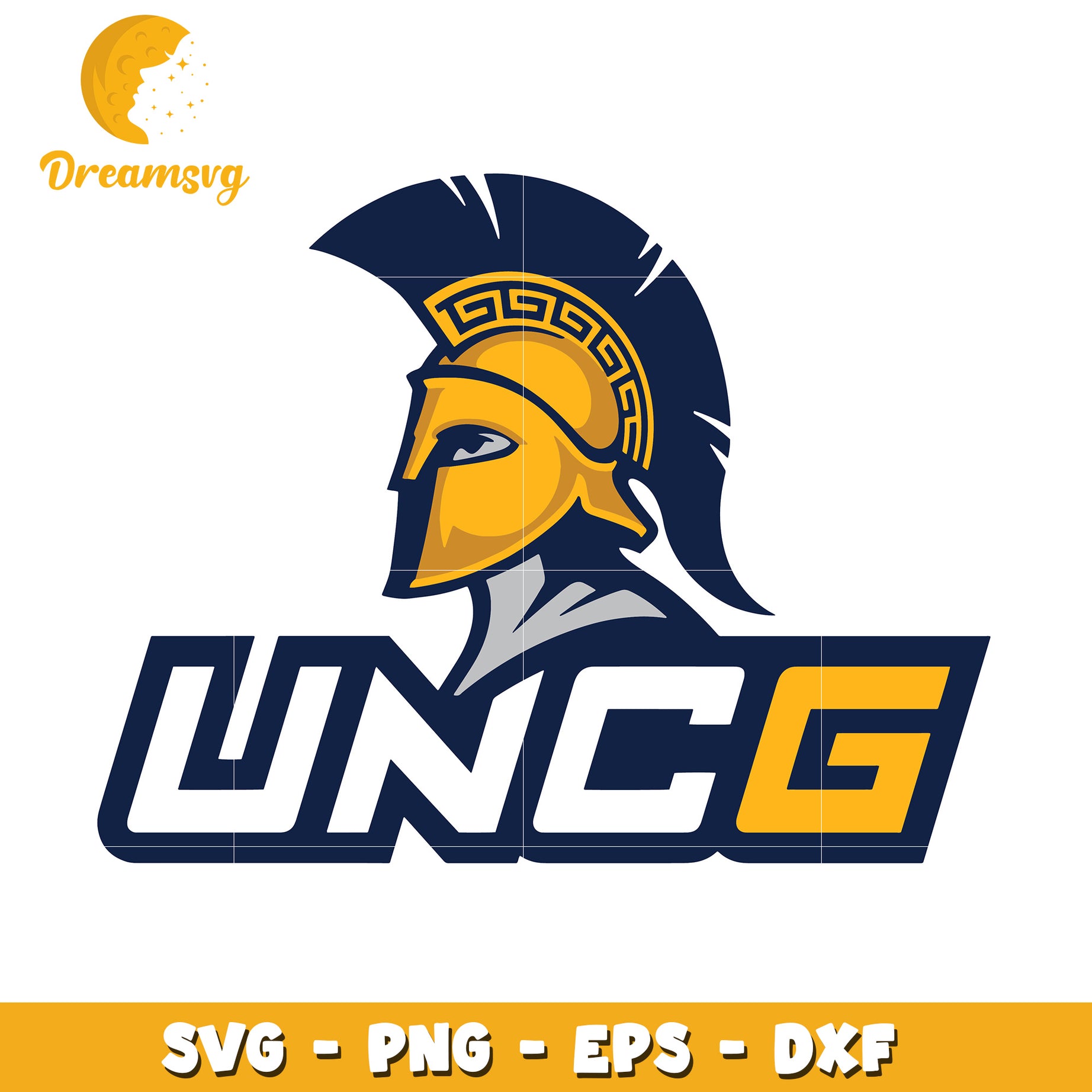 UNCG Spartan Helmet SVG PNG EPS DXF