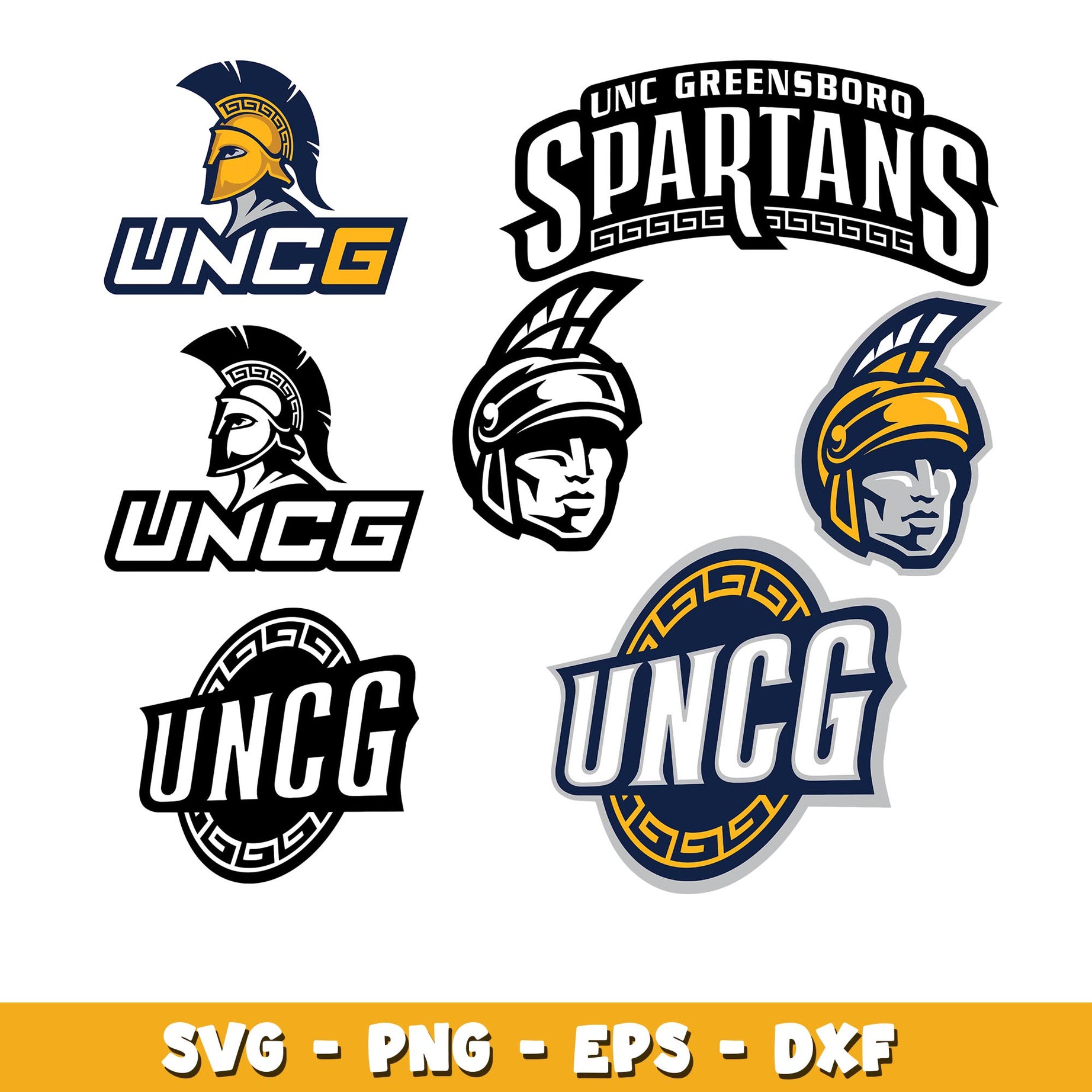 Unc Greensboro Spartans Bundle svg, Unc Greensboro Spartans logo svg, ncaa svg 