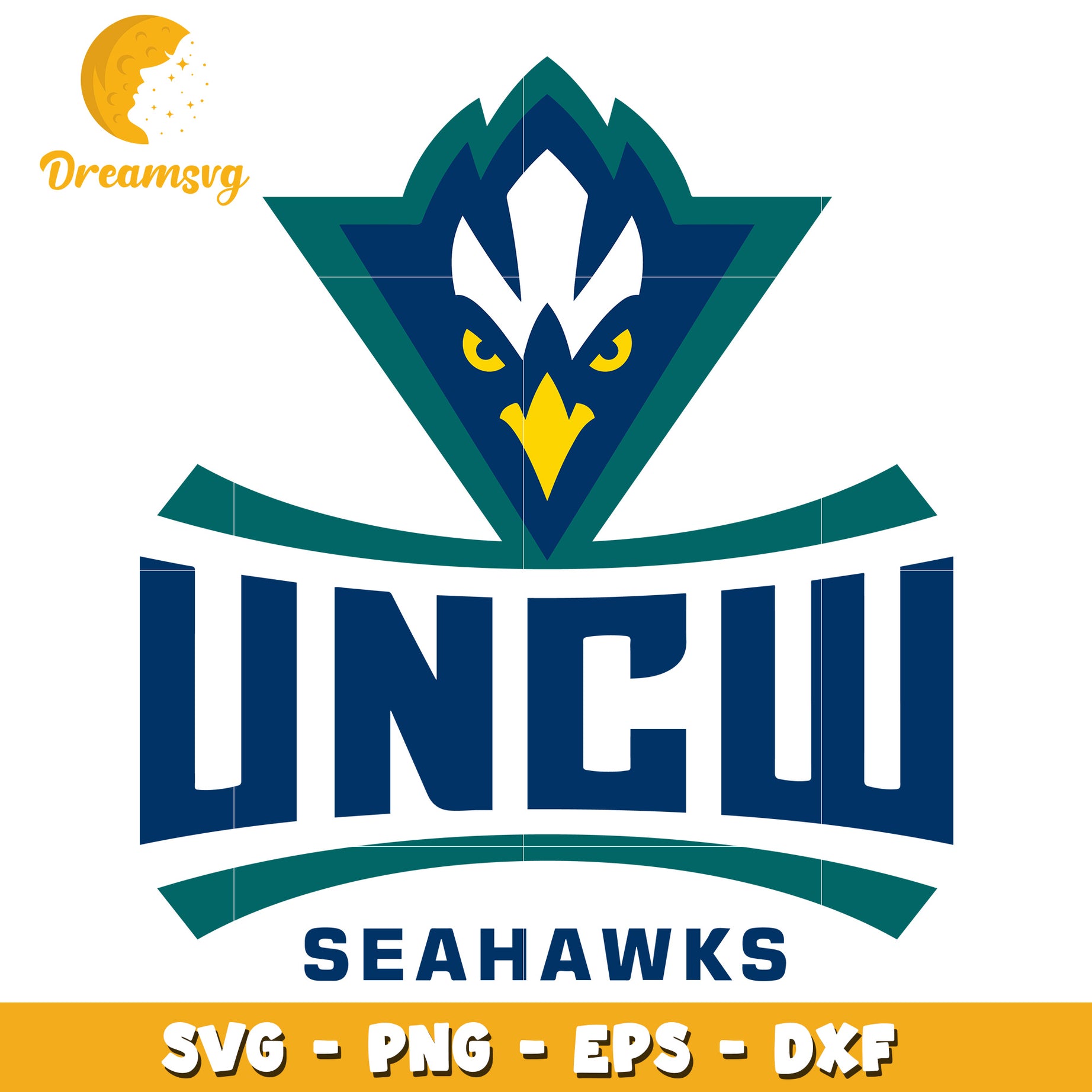 UNC Wilmington Seahawks Logo SVG Downloadable Digital File Design