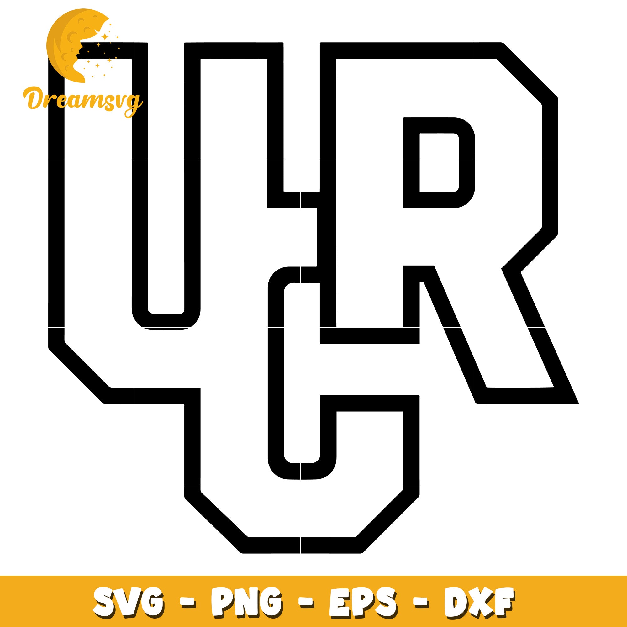 UR Monogram SVG PNG EPS DXF Cut File