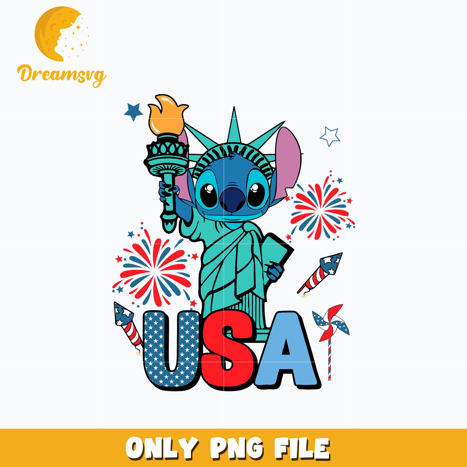 Stitch USA 4th Of July png