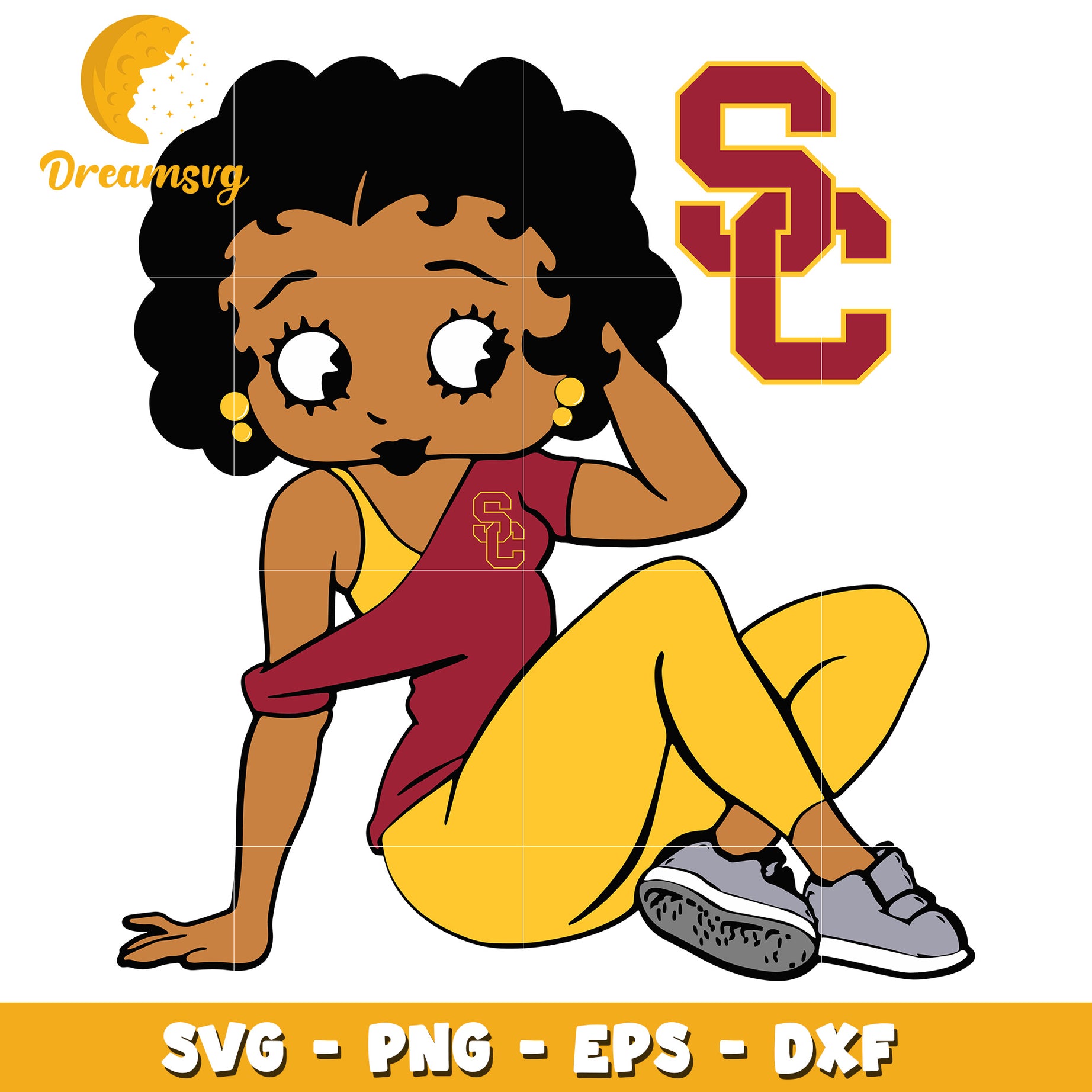 USC Black Betty SVG PNG EPS DXF Cut File