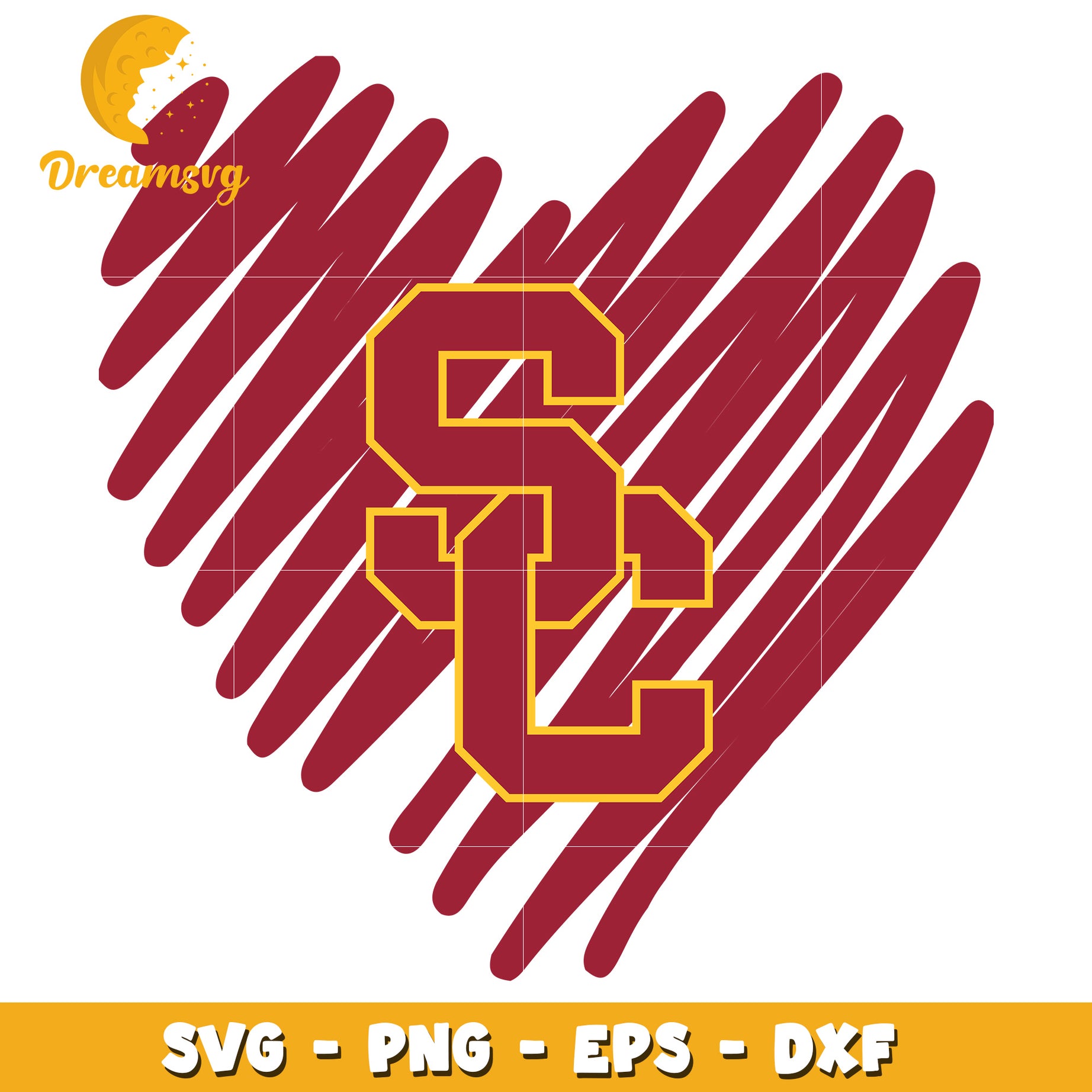 USC Heart SVG PNG EPS DXF Files