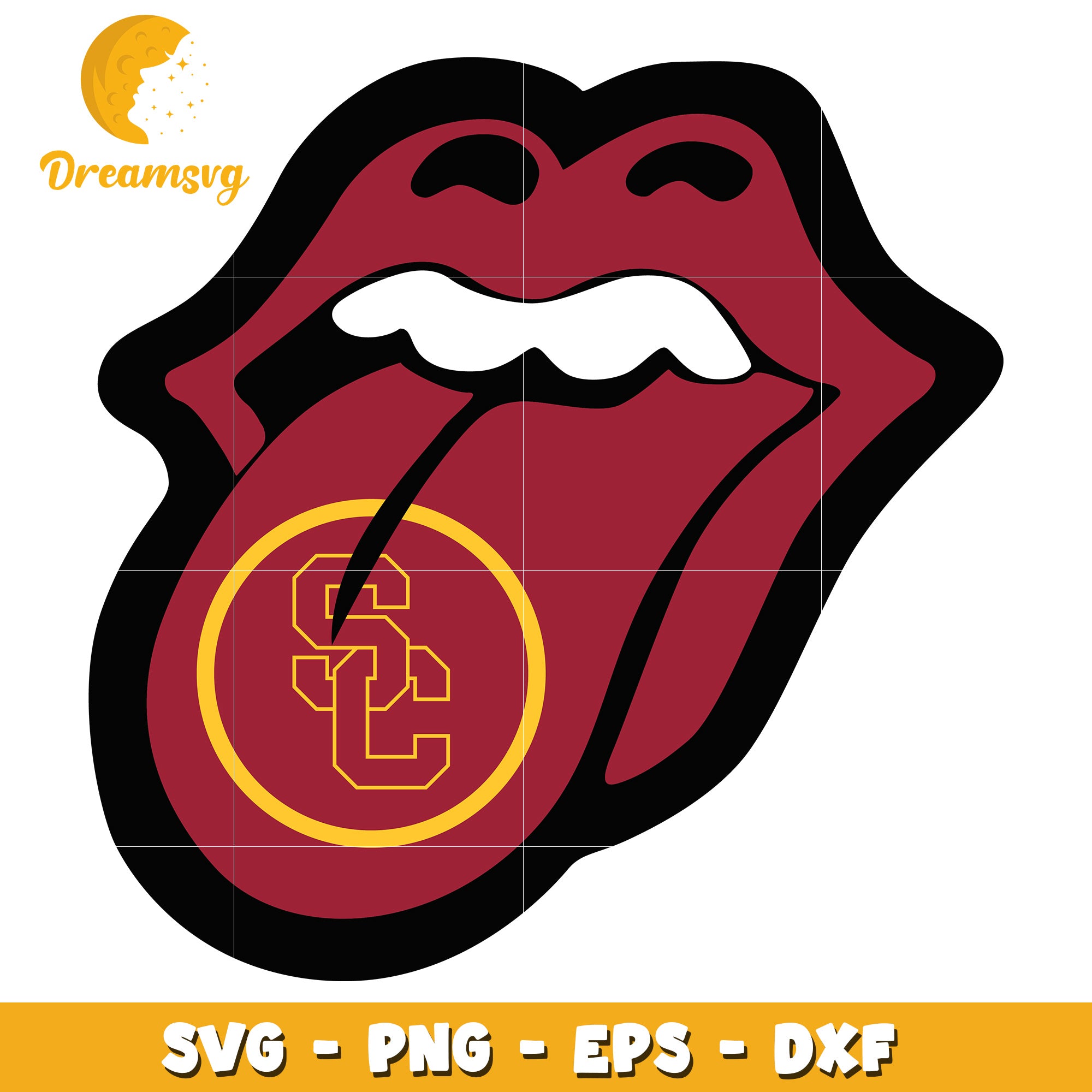 USC Rolling Stones Tongue SVG Cut File