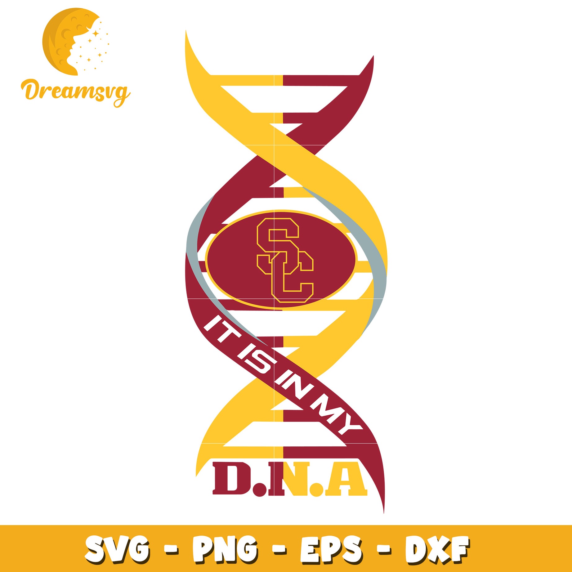 USC Trojans DNA SVG Cut File