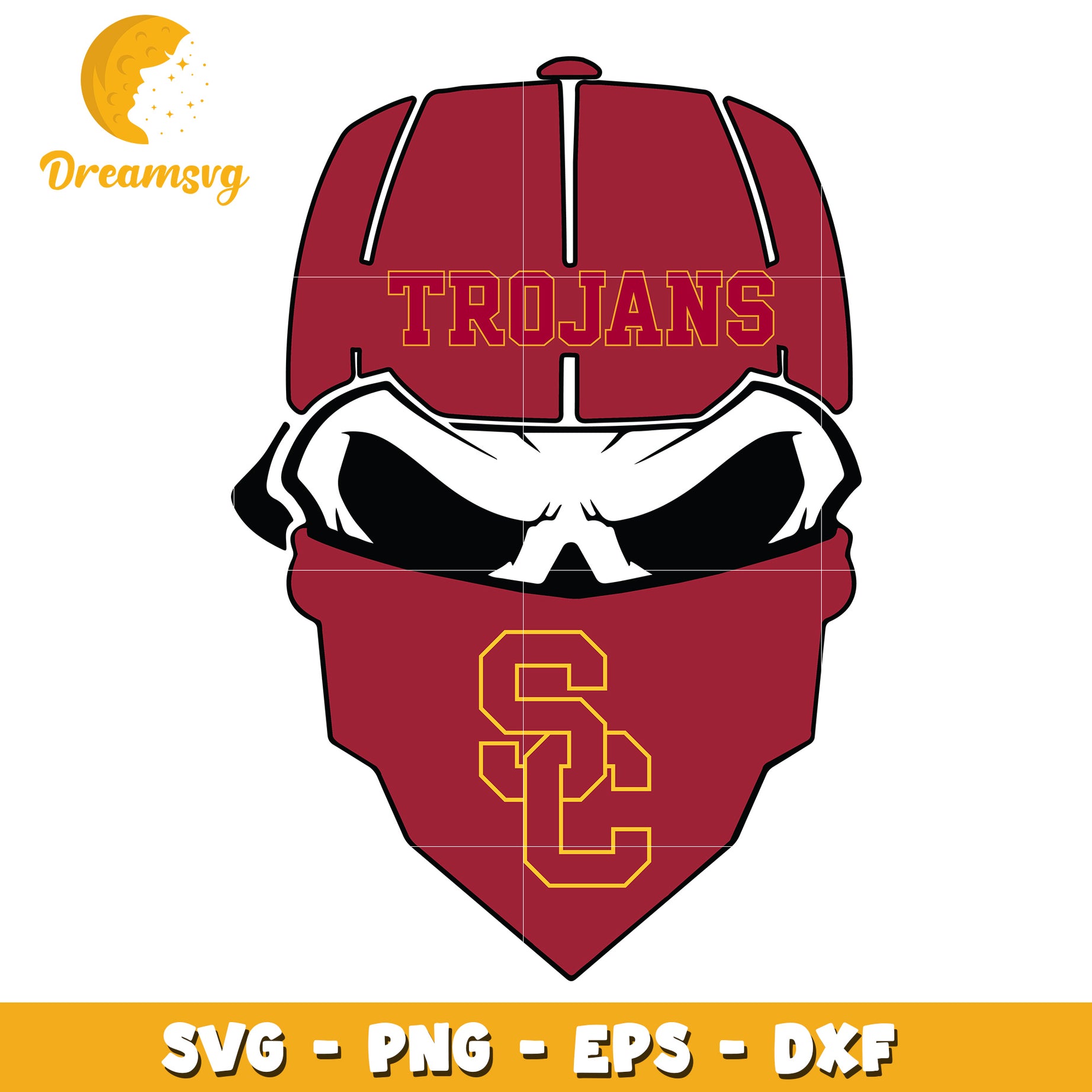 USC Trojans Skull SVG Cut File