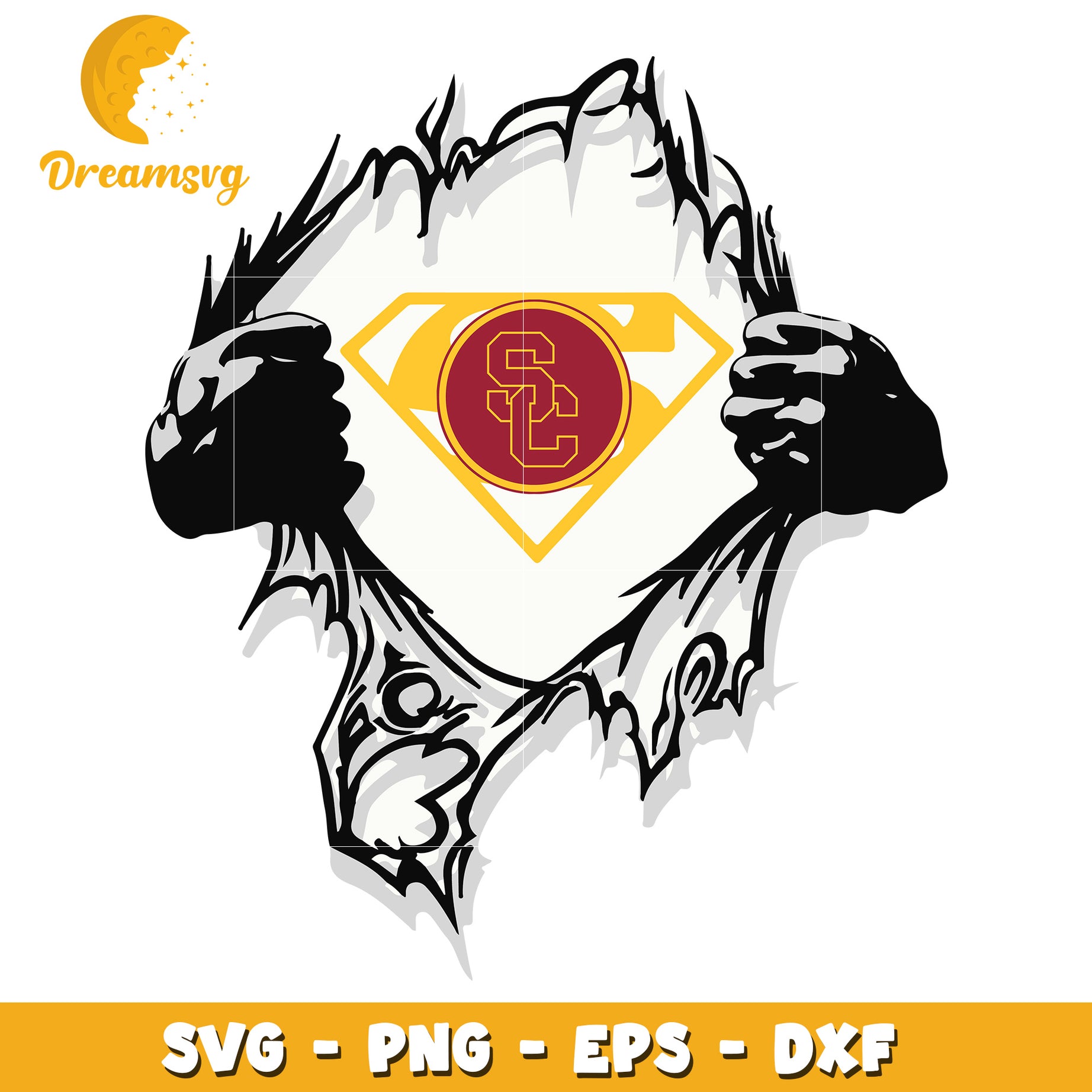 USC Trojans Superhero SVG PNG EPS DXF