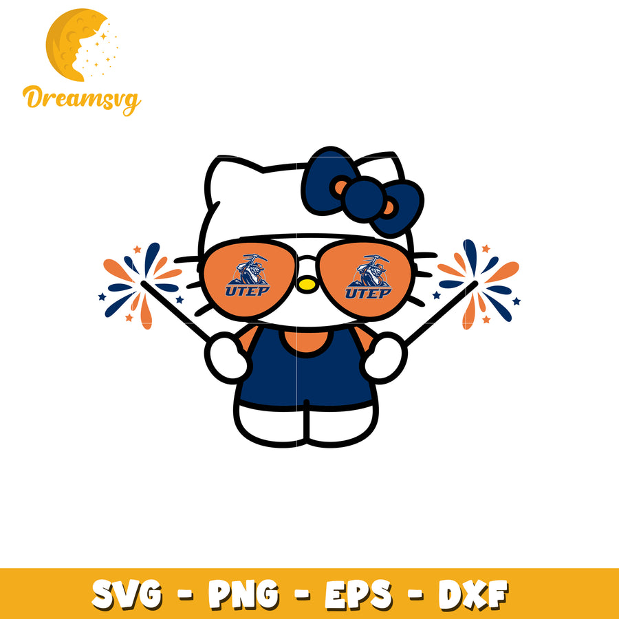 UTEP Hello Kitty SVG Design