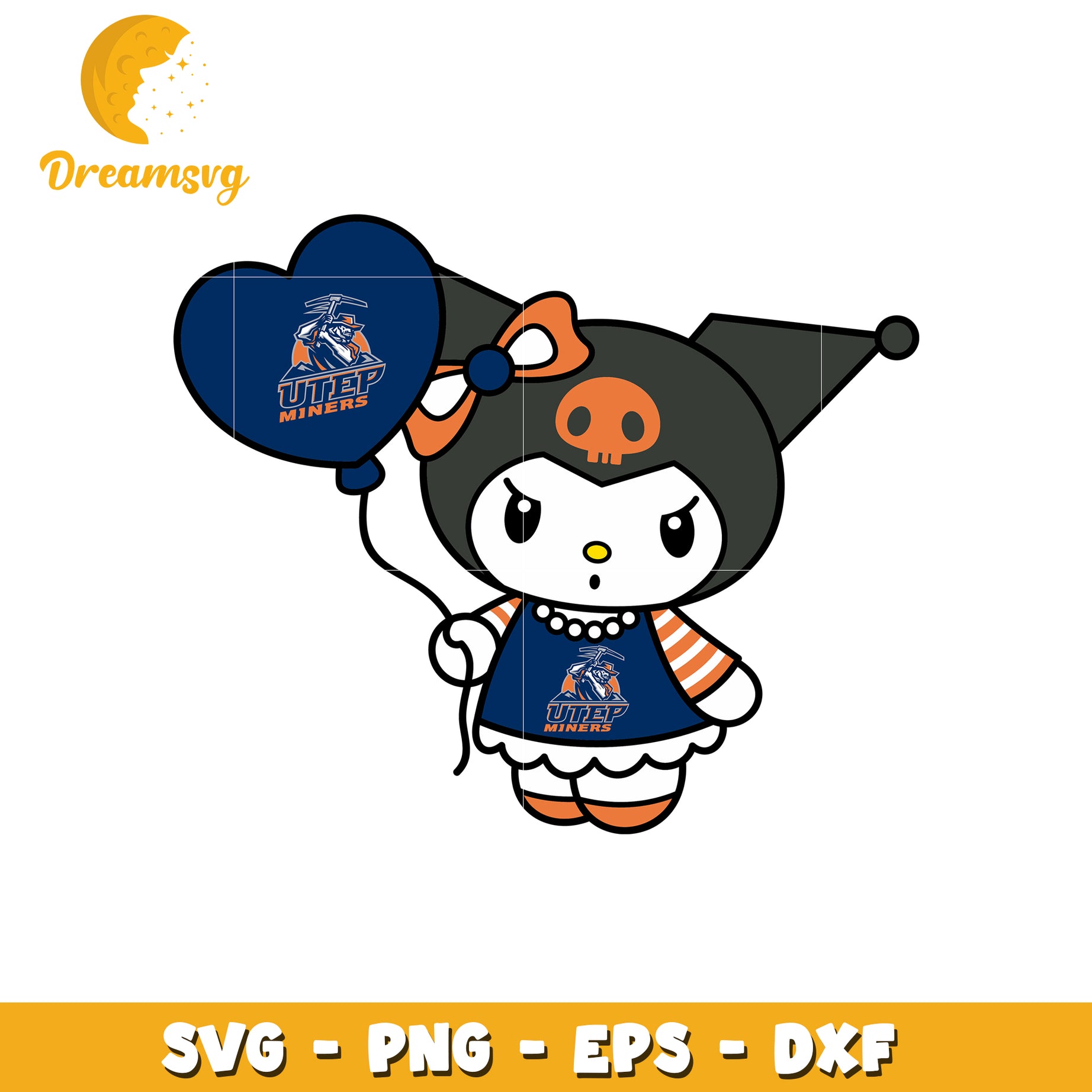 UTEP Miners Kuromi SVG Design