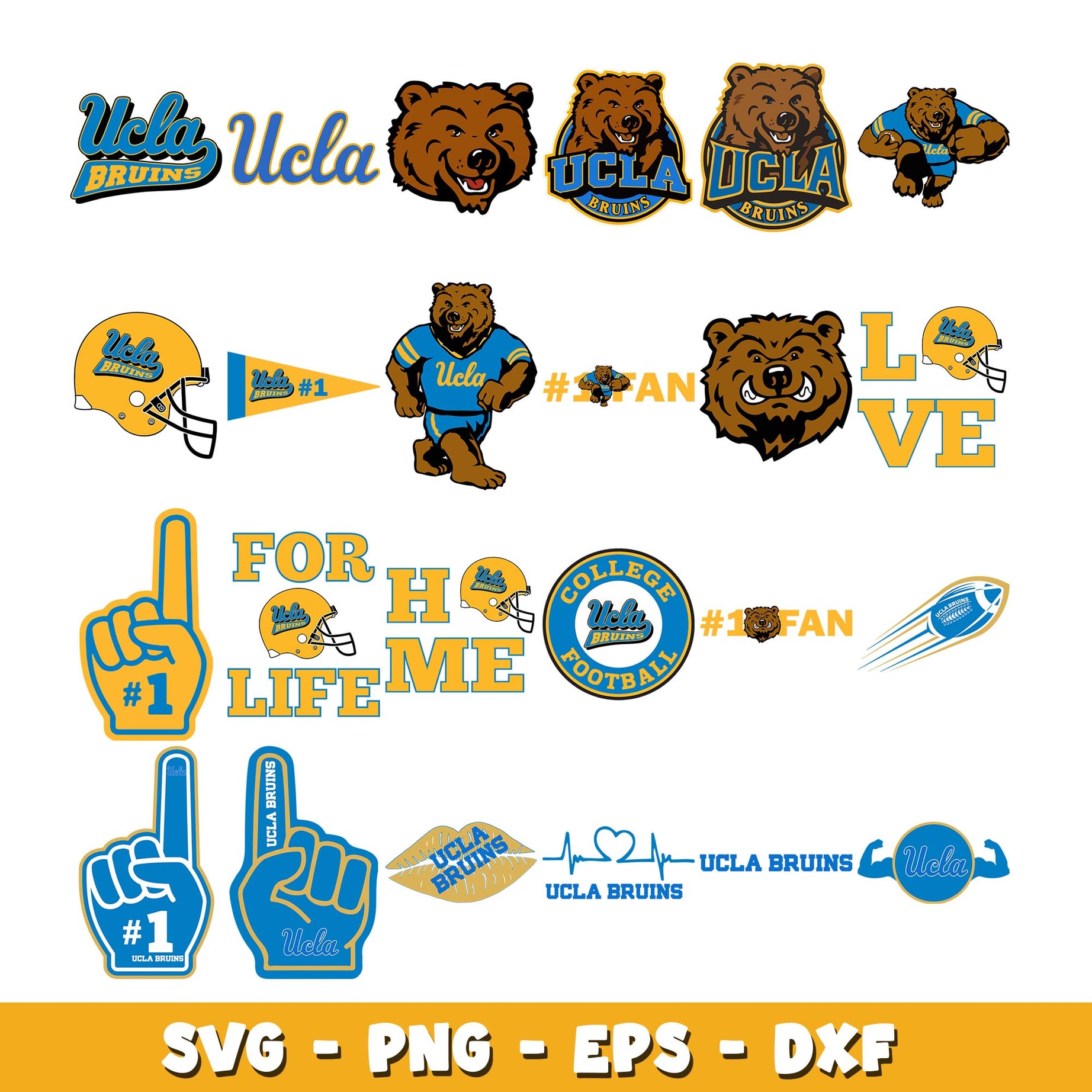 UCLA Bruins Football Bundle svg, UCLA Bruins logo svg, ncaa svg  