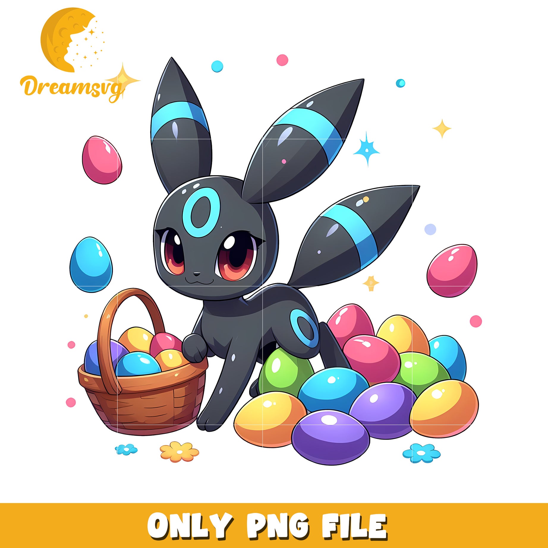 Umbreon pokemon easter eggs png, easter eggs png, pokemon png