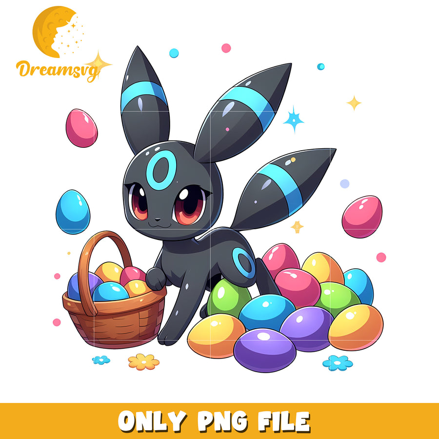 Umbreon pokemon easter eggs png, easter eggs png, pokemon png