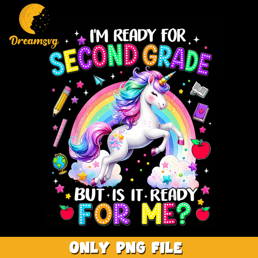 Unicorn School PNG, Second Grade Theme, Back To School