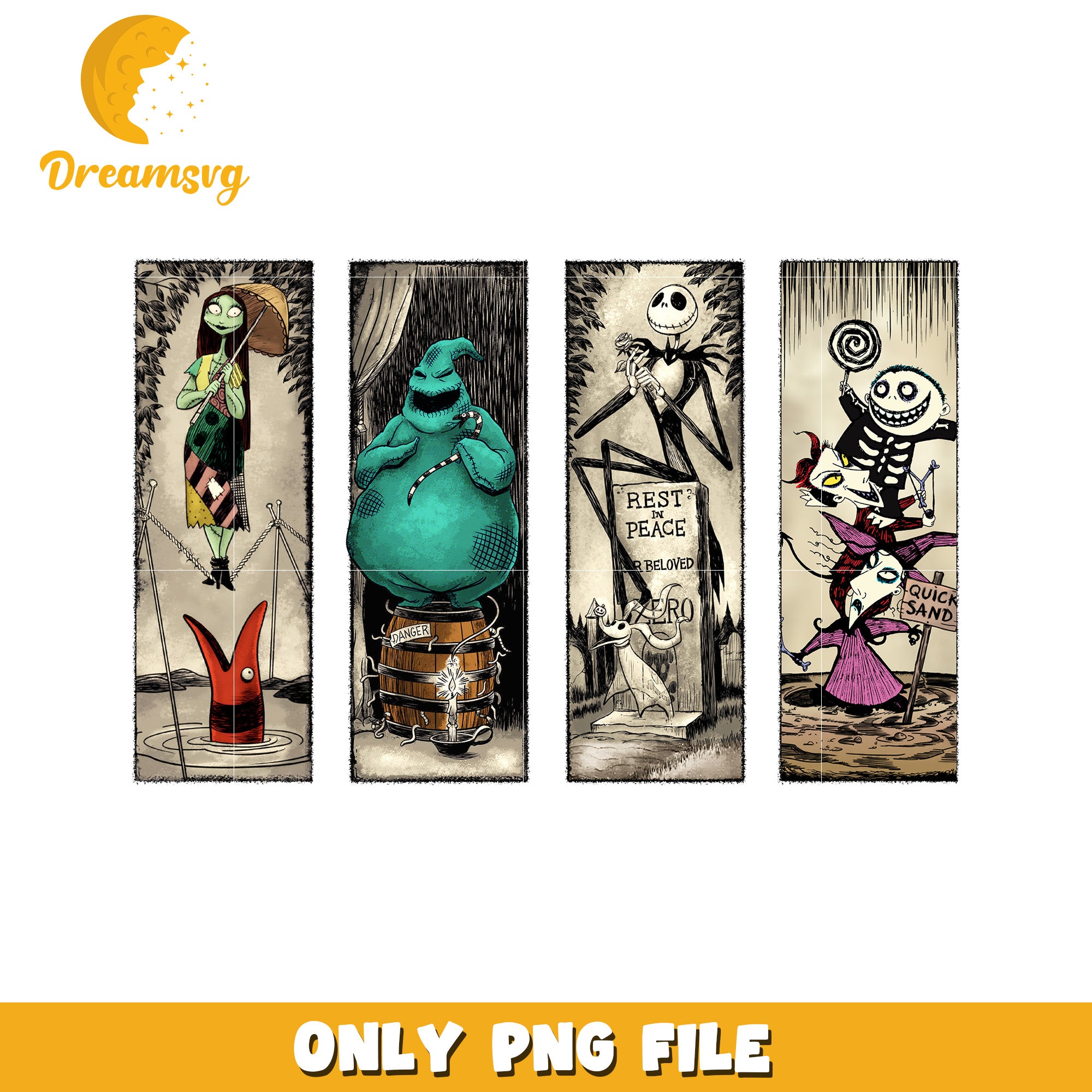 Unique PNG Art of Nightmare Before Christmas Characters