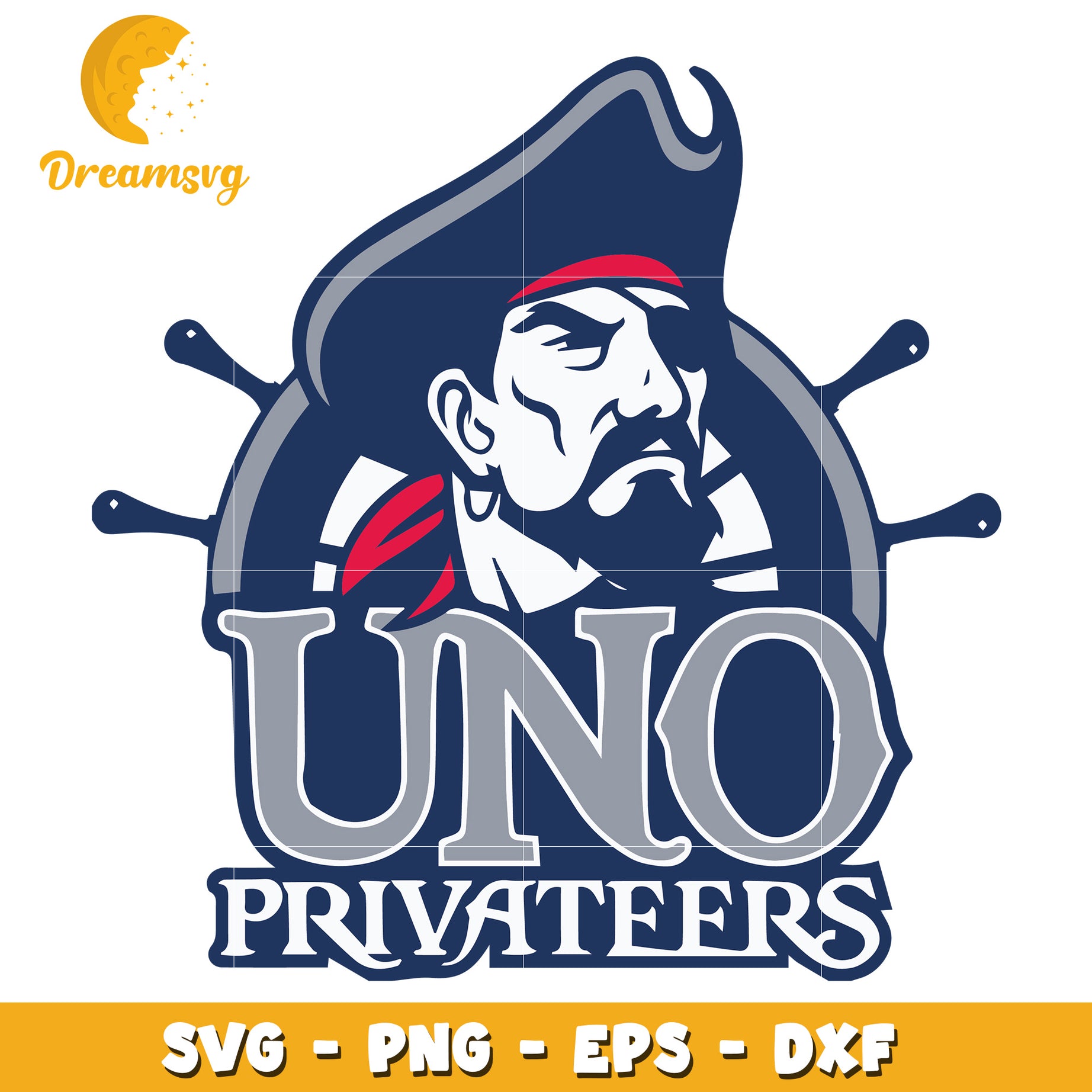 Unique Uno Privateers Pirate Logo SVG Design for Crafts