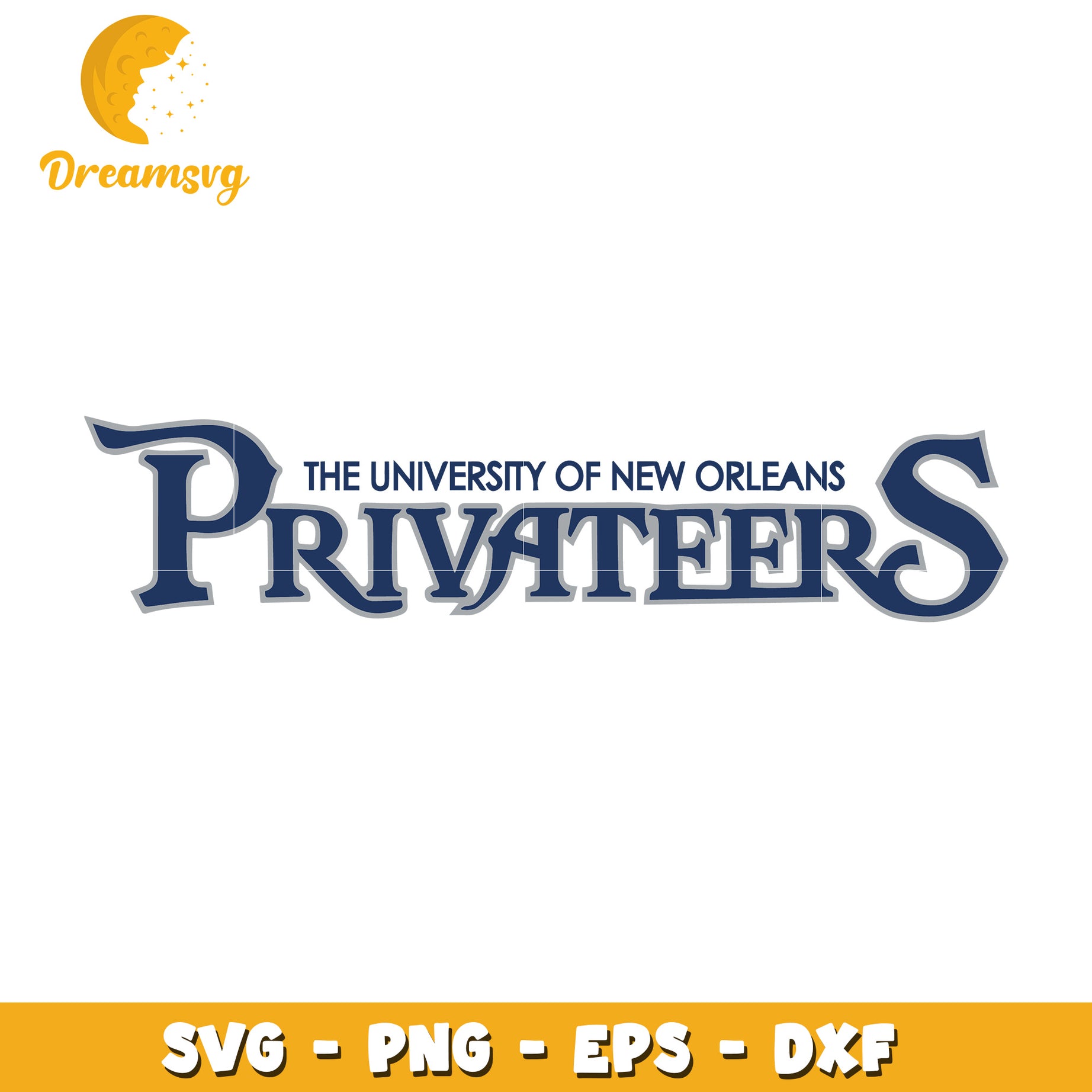 University New Orleans Privateers SVG PNG EPS DXF