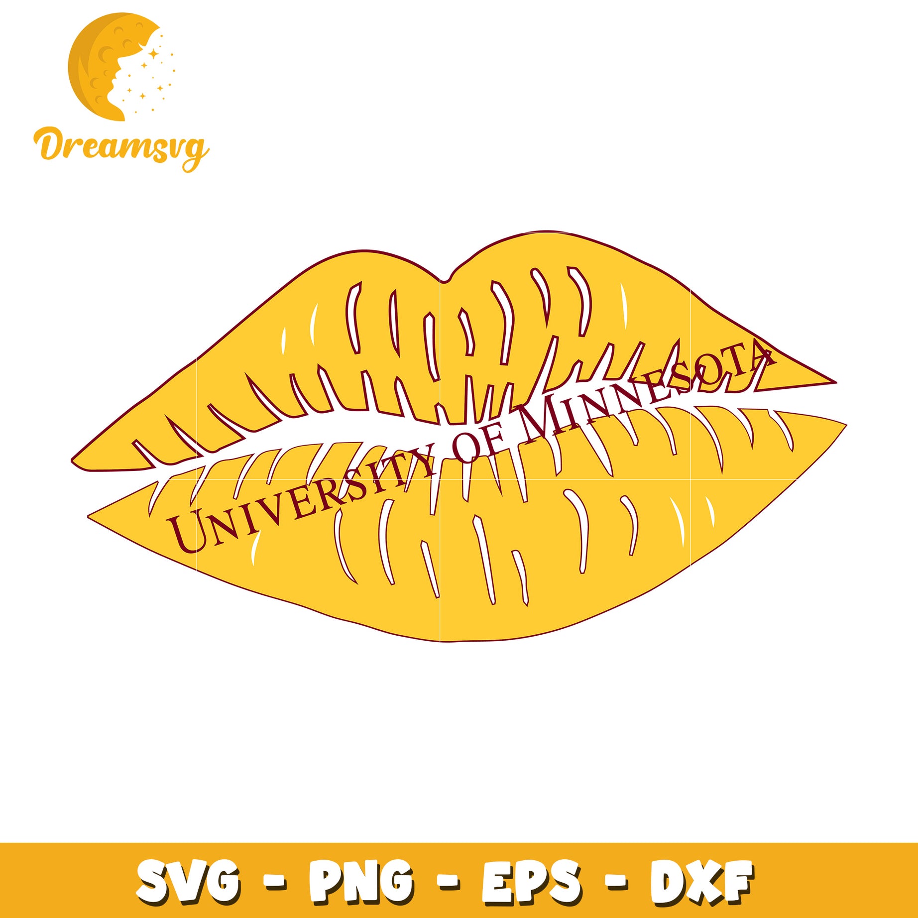 University of Minnesota Lips SVG Cut File