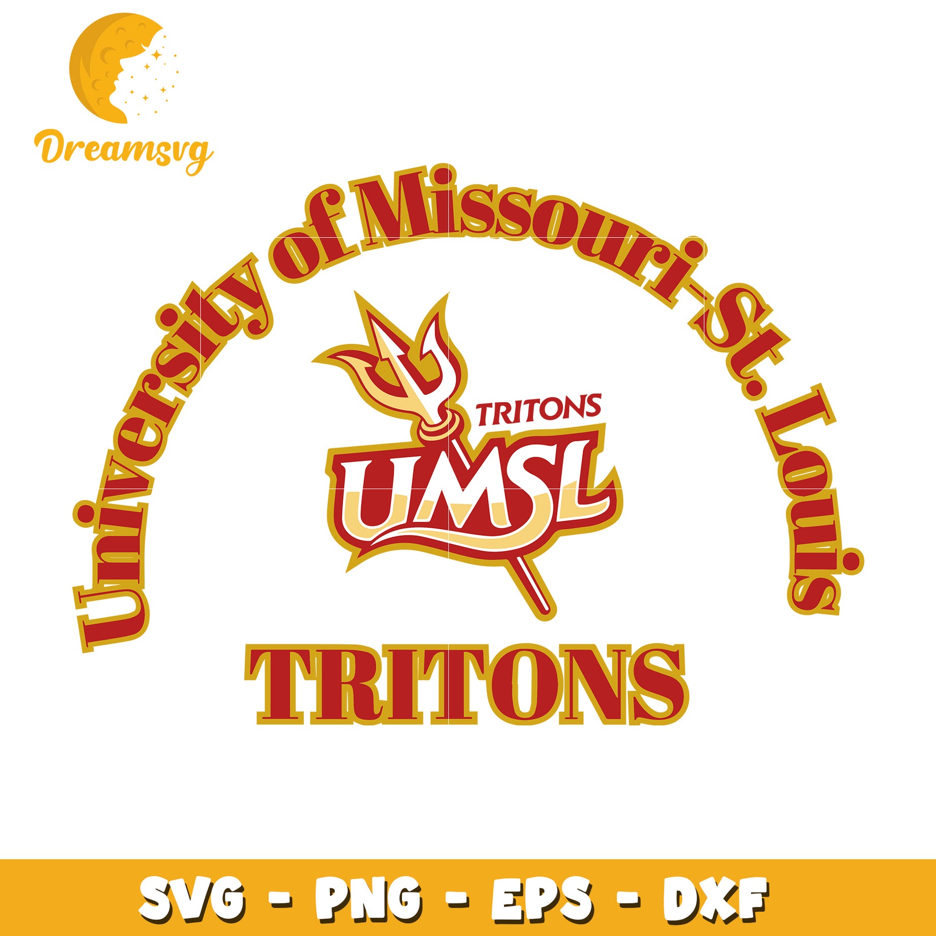 University of Missouri St Louis Tritons SVG File for Crafts