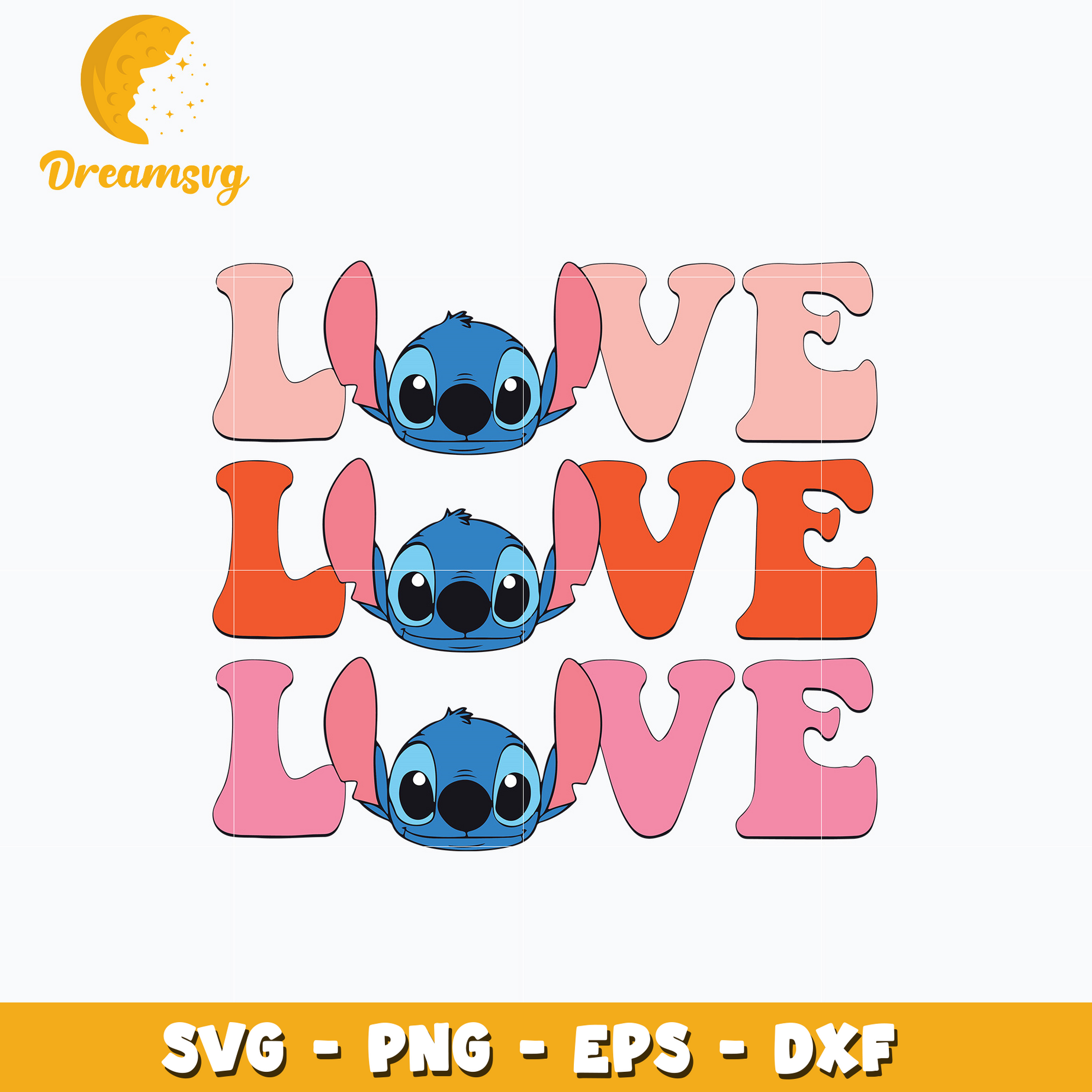 Stitch sticker love valentine svg