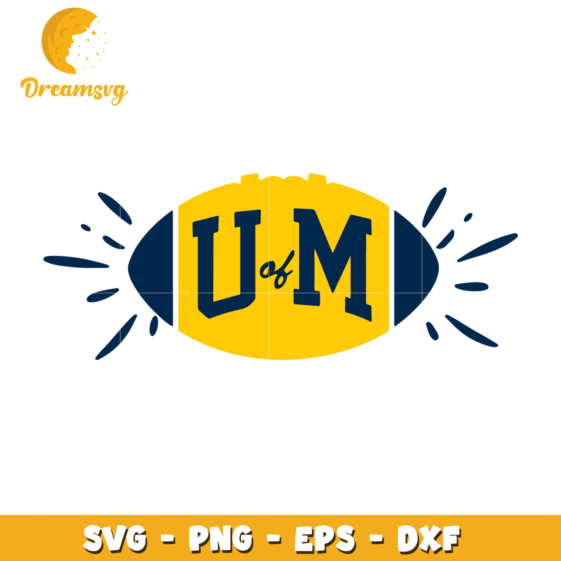 UofM Football SVG Cut File