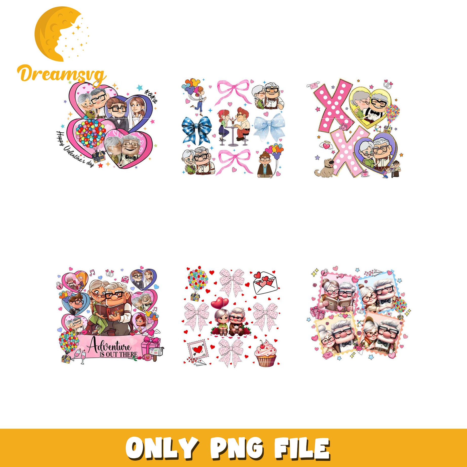 Up Couple PNG Bundle Valentine's Day Designs