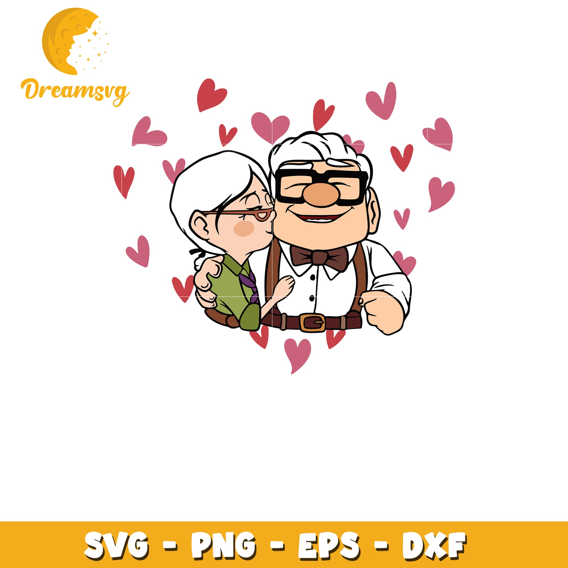 Up SVG Carl & Ellie Kissing SVG