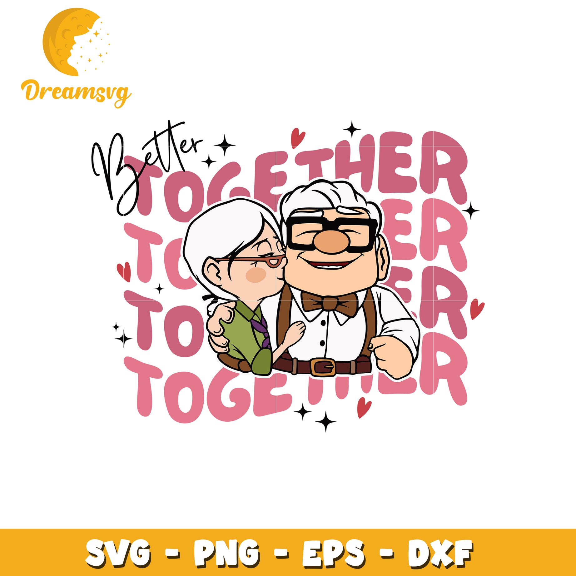 Up SVG PNG EPS DXF Carl Ellie Kiss