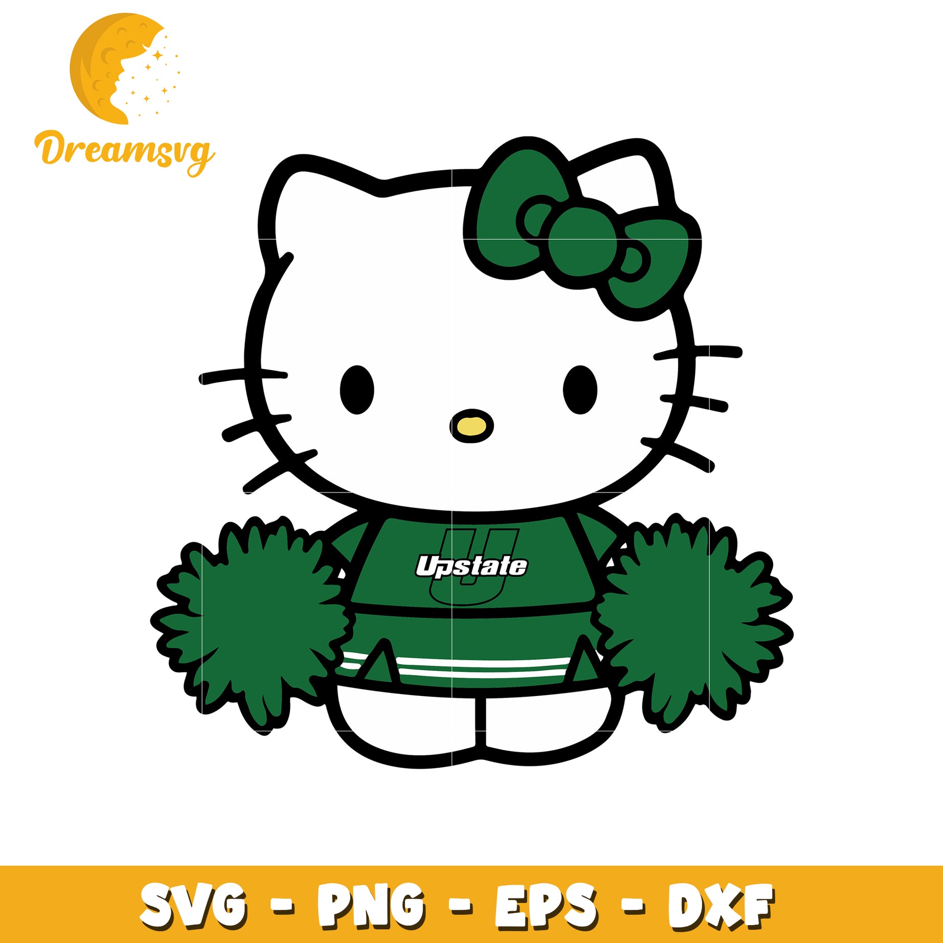 Upstate Cheerleader Hello Kitty SVG