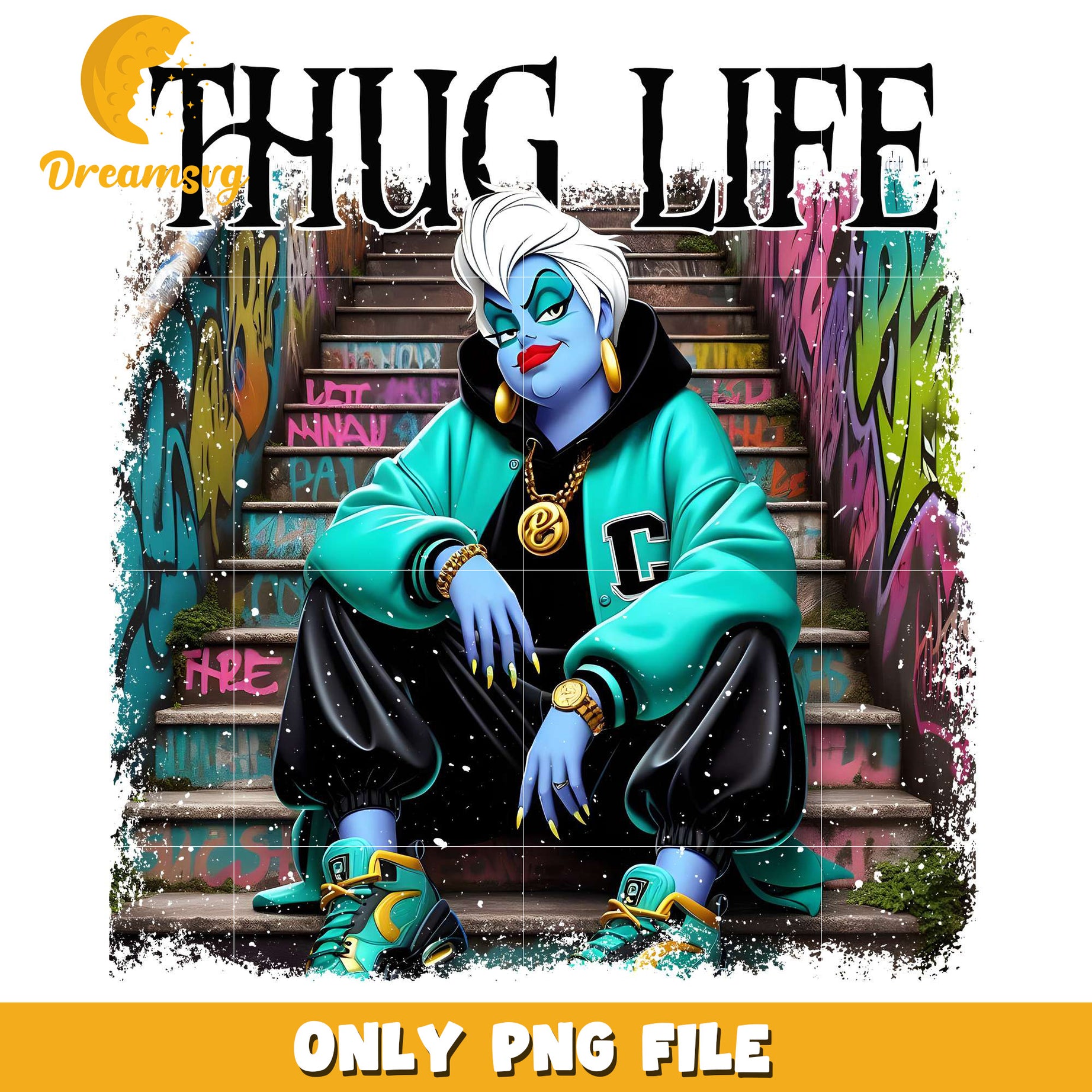 Ursula thug life png, halloween games​​ png, halloween cookies​ png