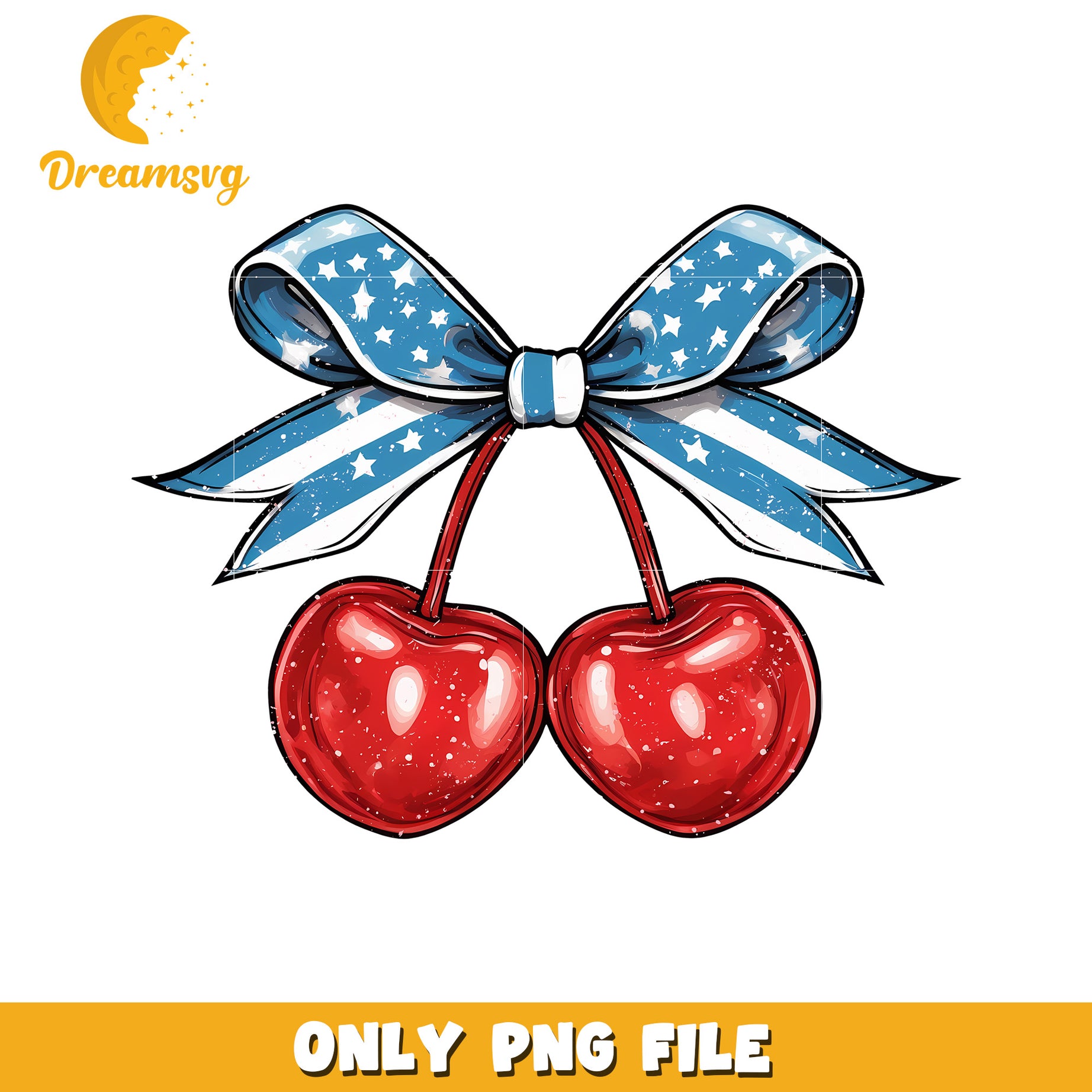 Usa cherry bow tie png, patriotic bow tie png, cherry design png