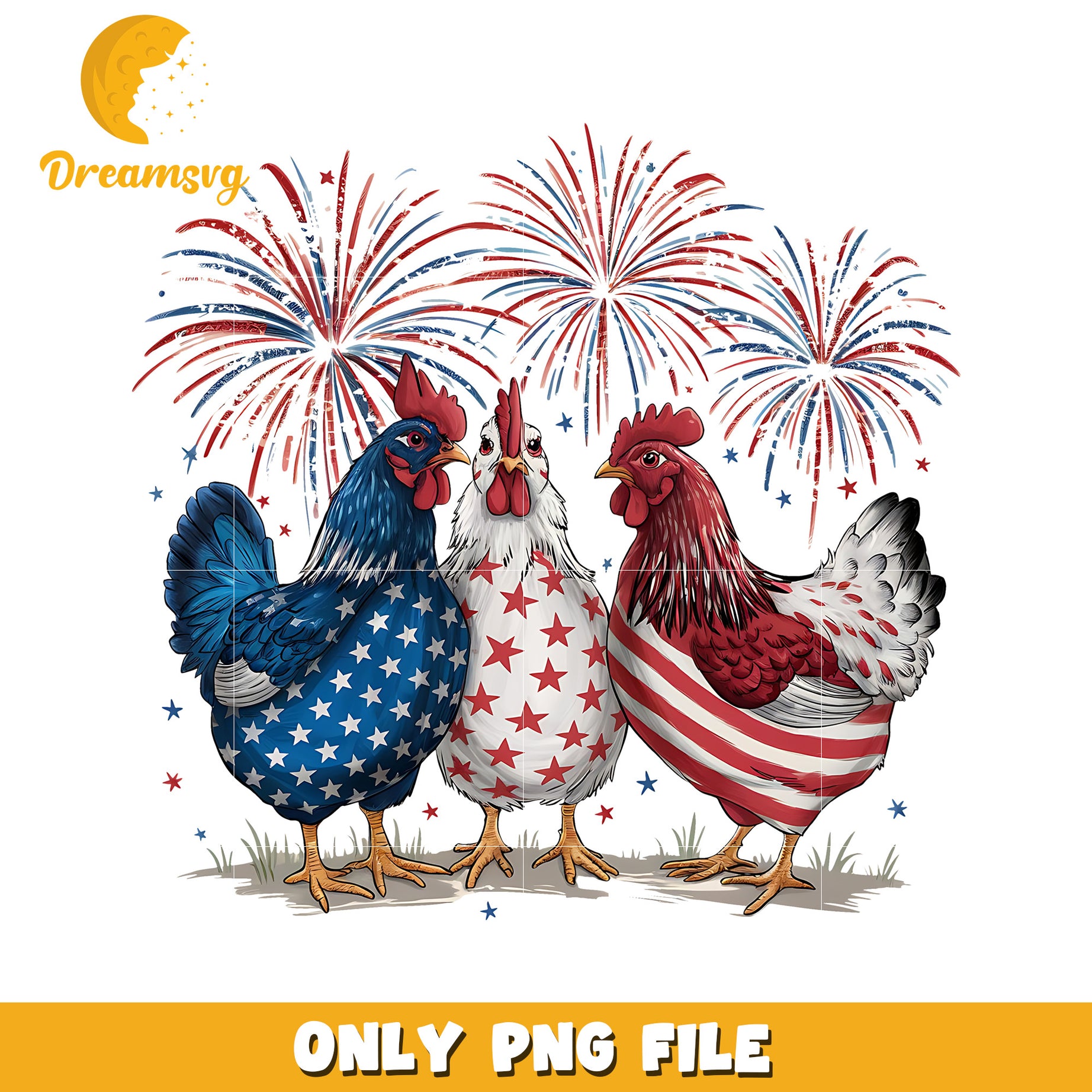 Usa chicken design png, american flag png, 4th of july chicken png