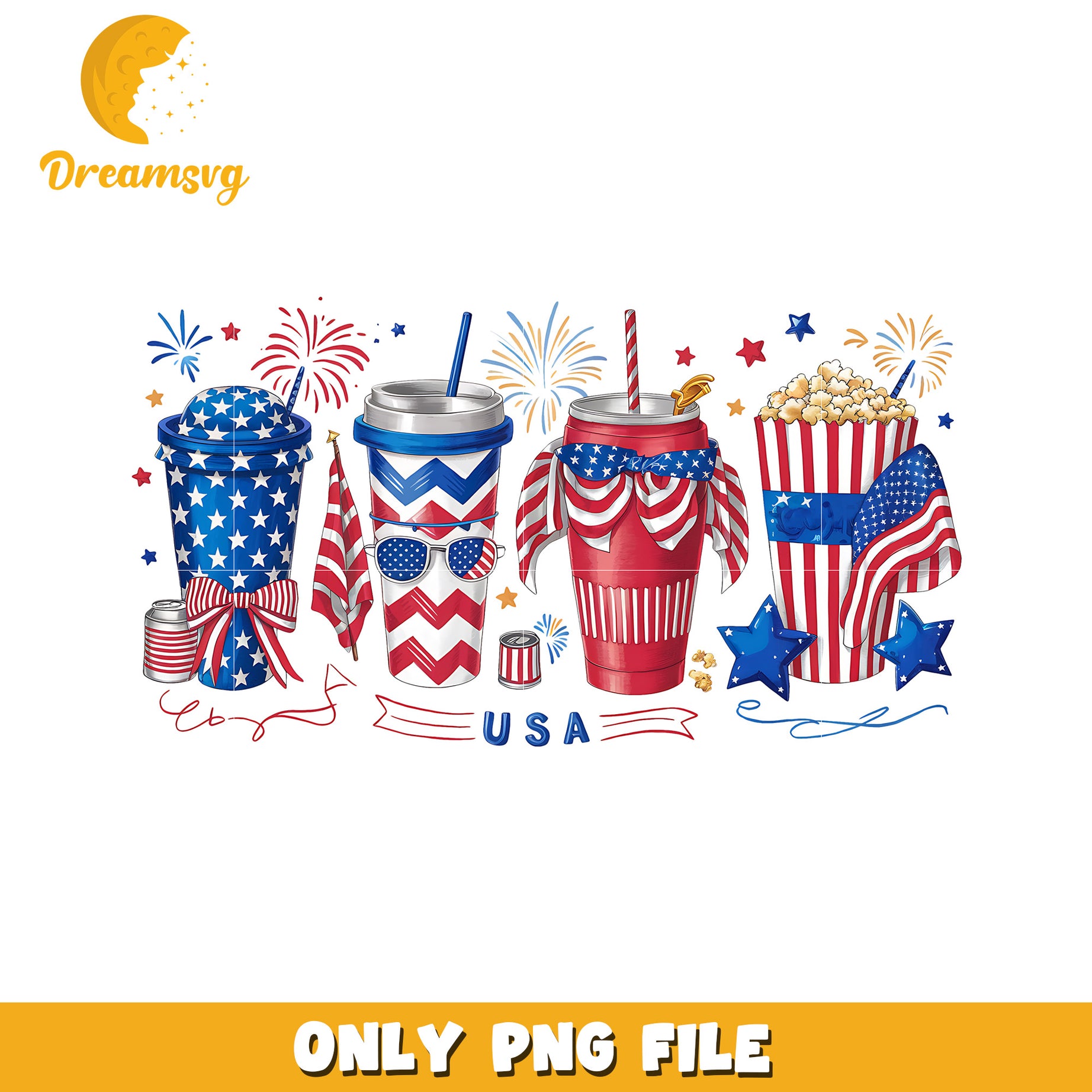 Usa flag creative design png, independence day png, red white blue png